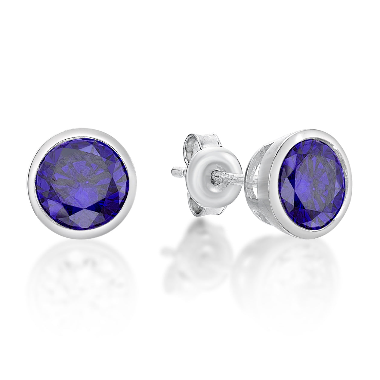 Sterling Silver February Birthstone Earrings