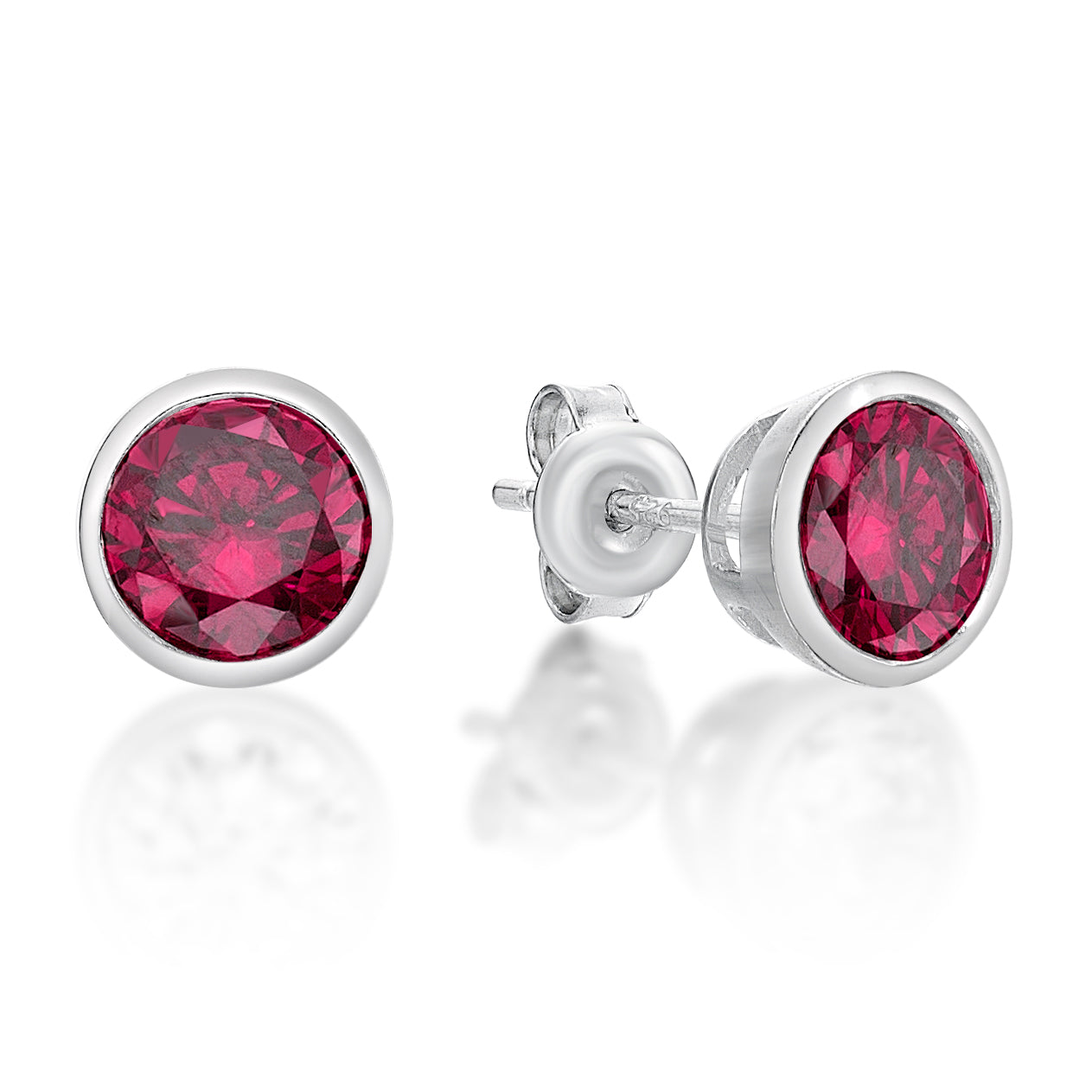 Sterling Silver July Birthstone earrings