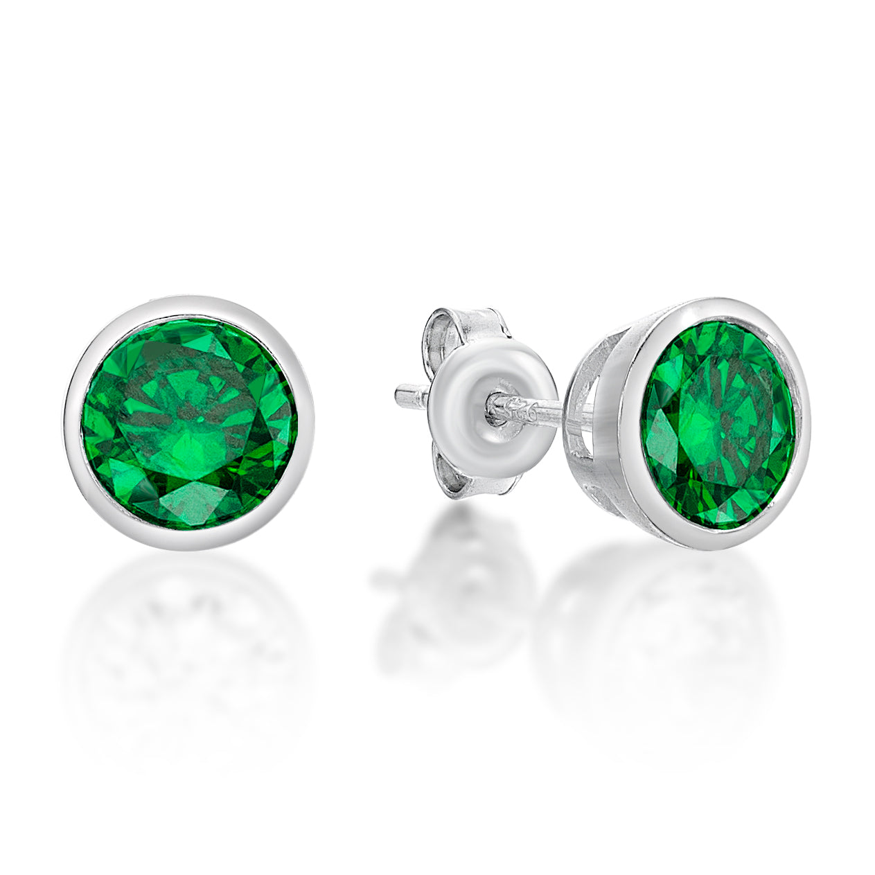 Sterling Silver May Birthstone Earrings