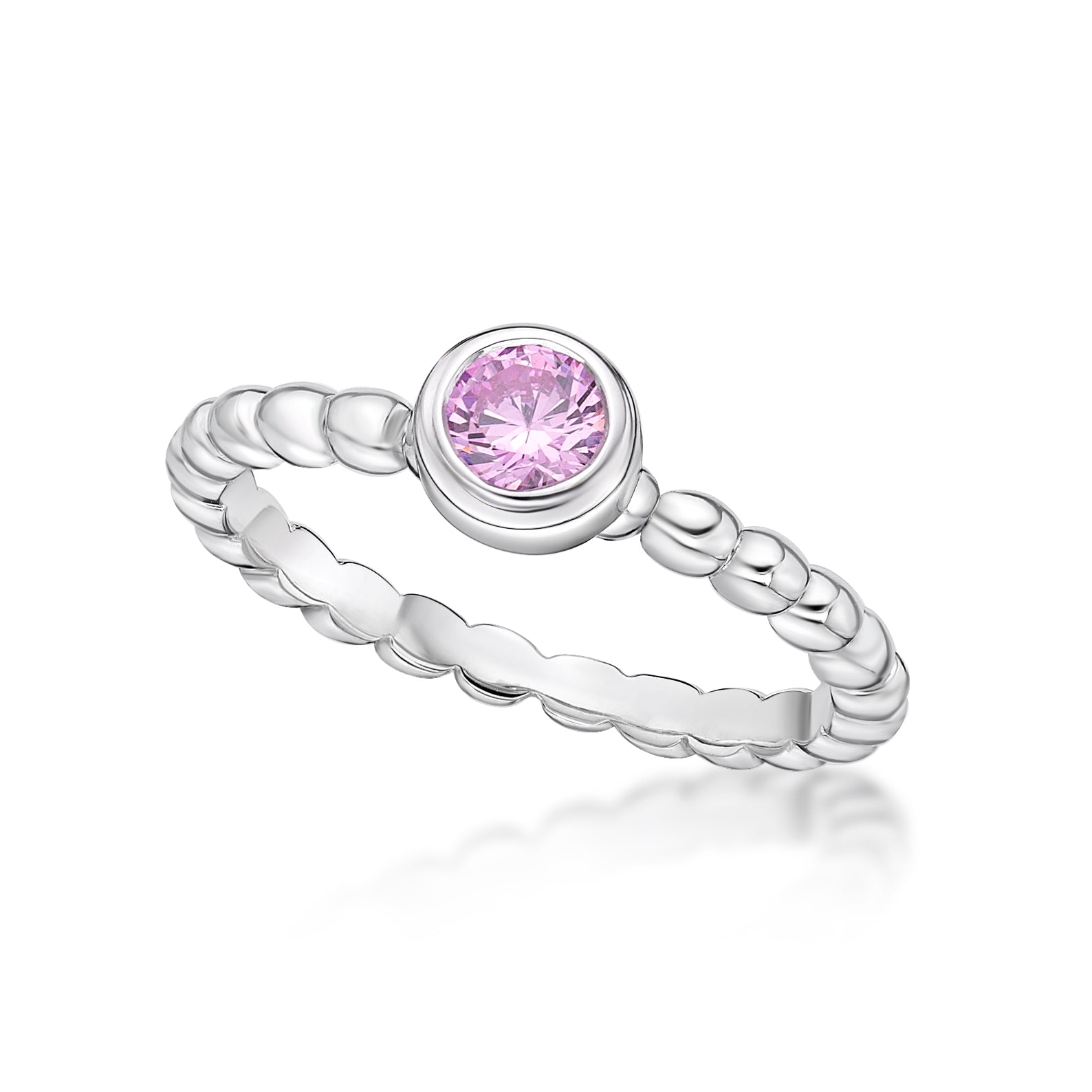 Sterling Silver October Birthstone Ring