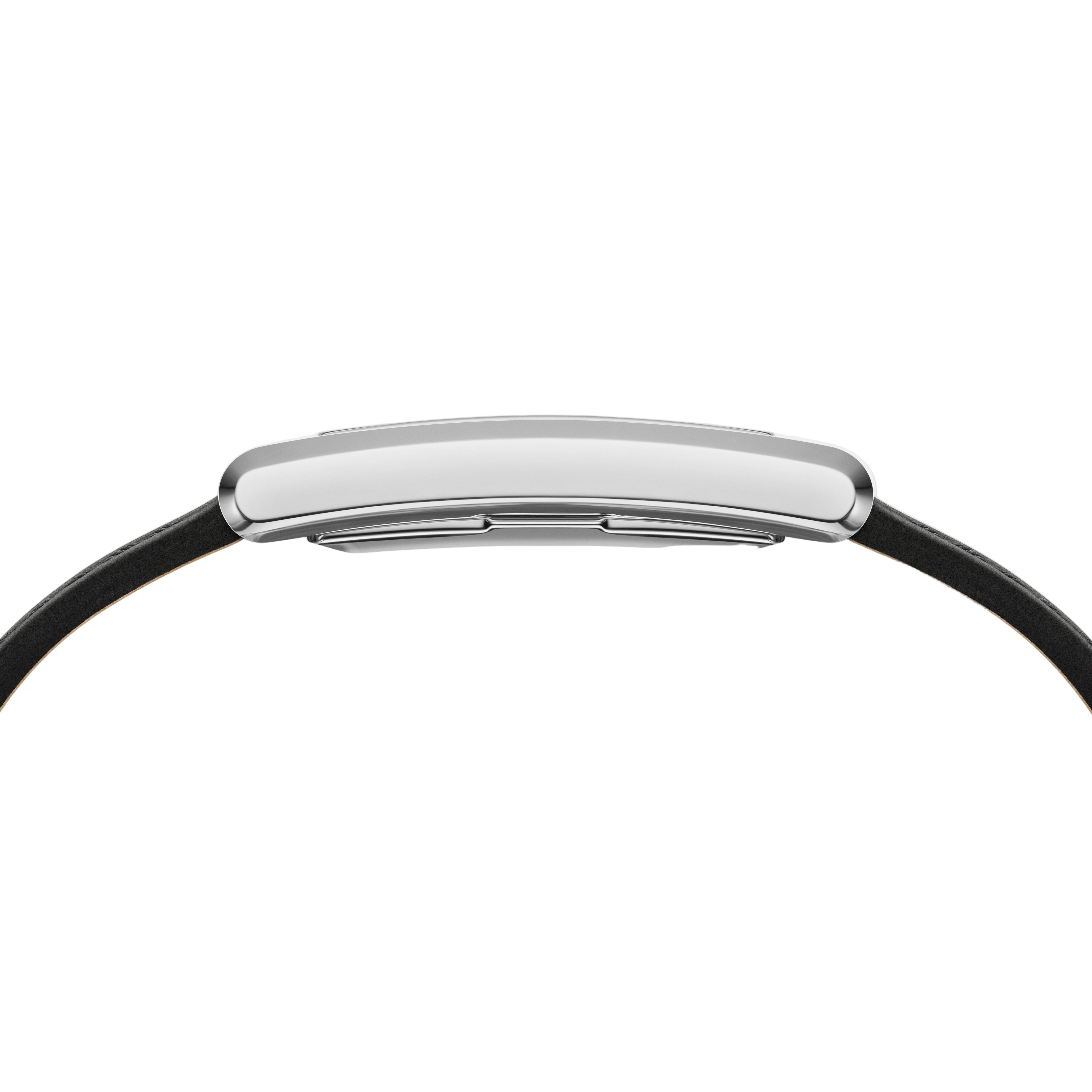 Daniel Wellington Bound 35x24 Black Croc Leather Silver White Watch