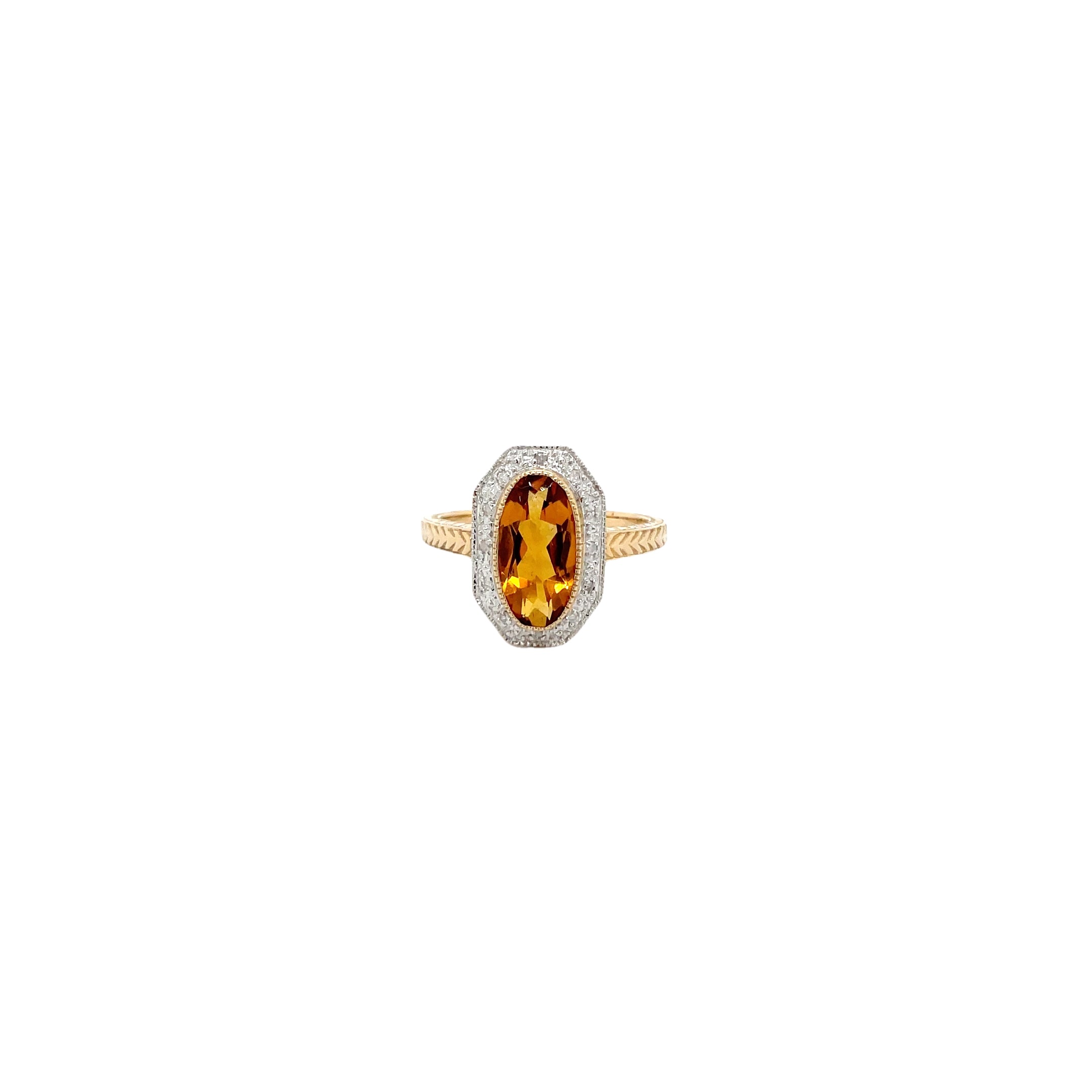 9ct Yellow Gold 1.94ct Oval and Diamond Dress Ring