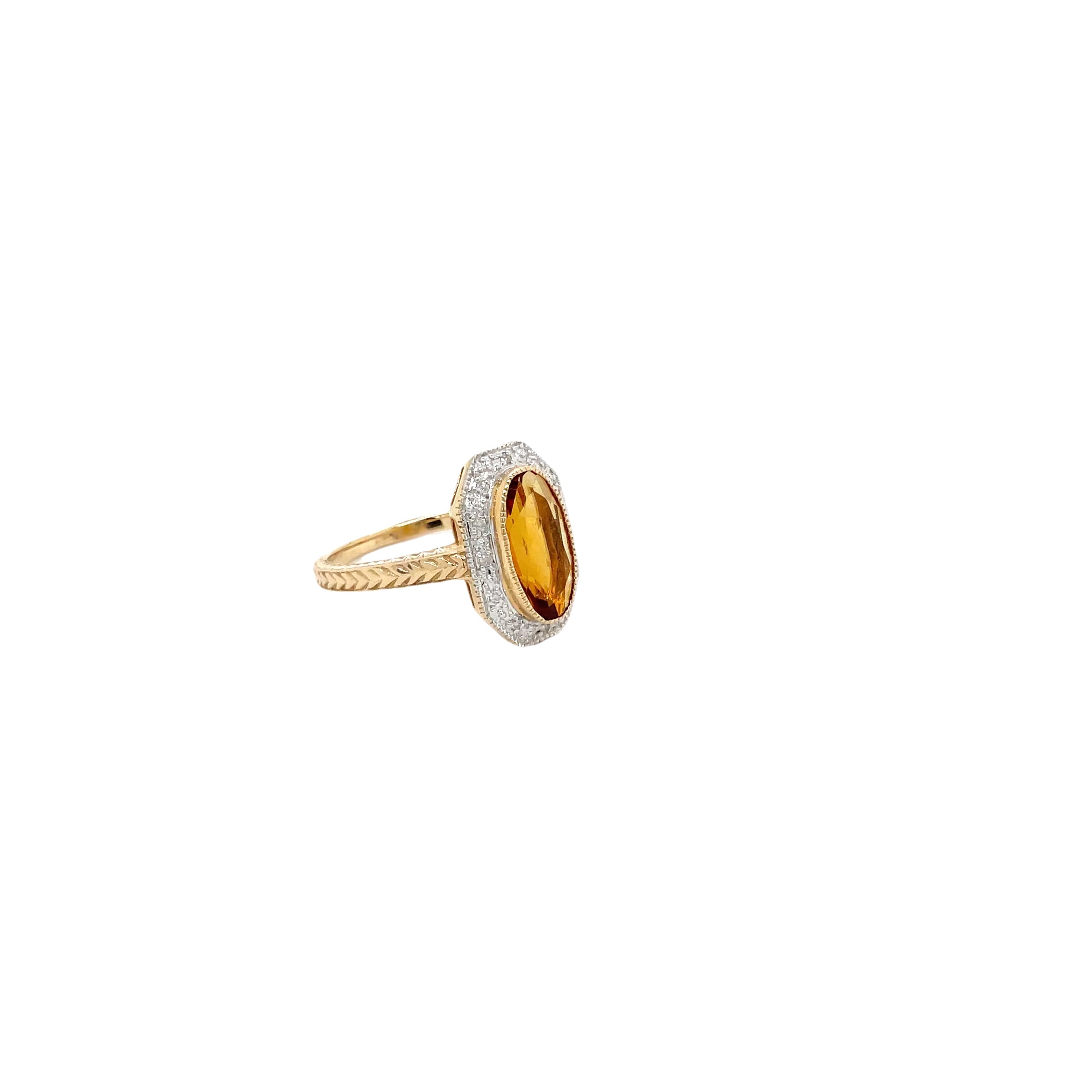 9ct Yellow Gold 1.94ct Oval and Diamond Dress Ring