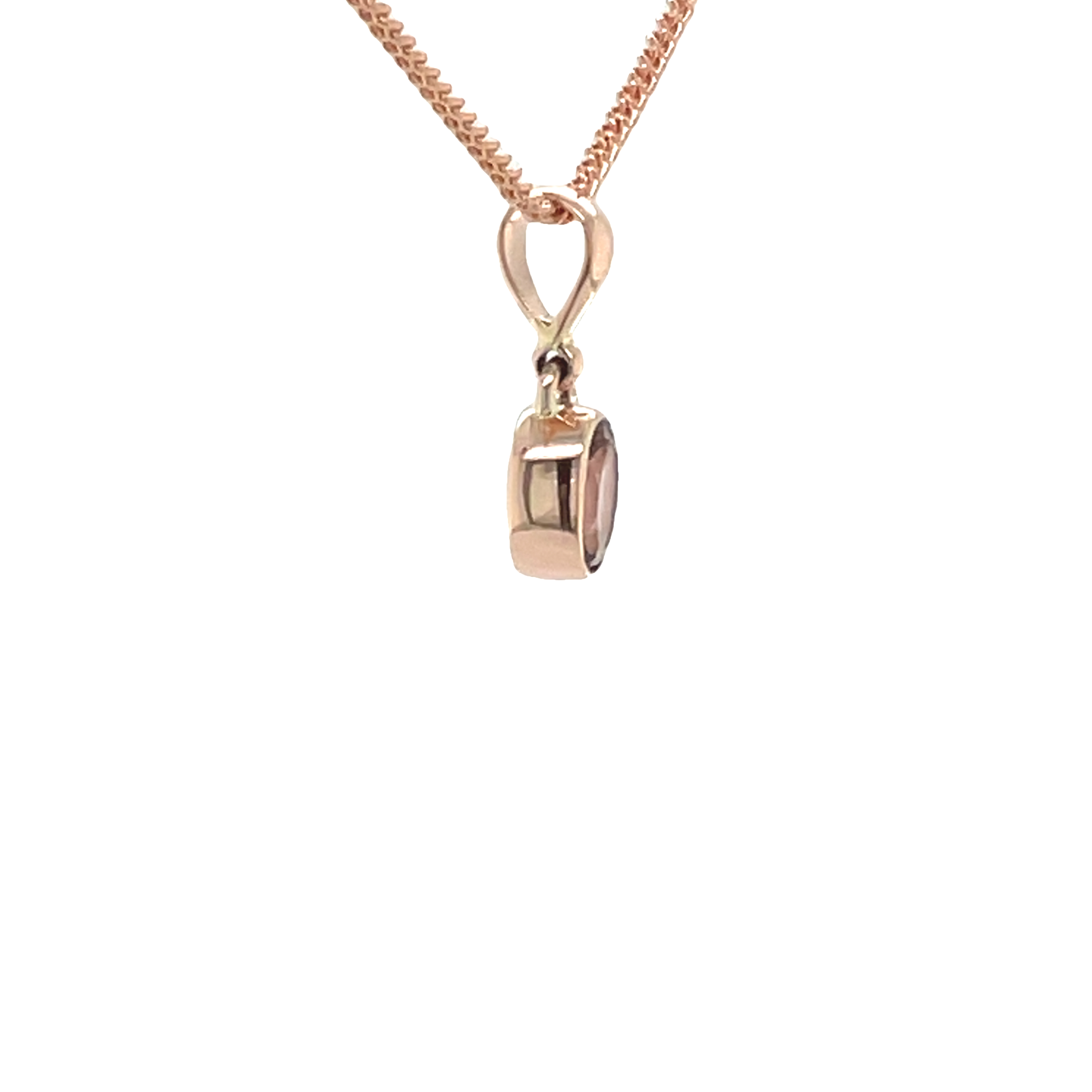 9ct Rose Gold Pink Tourmaline Pendant