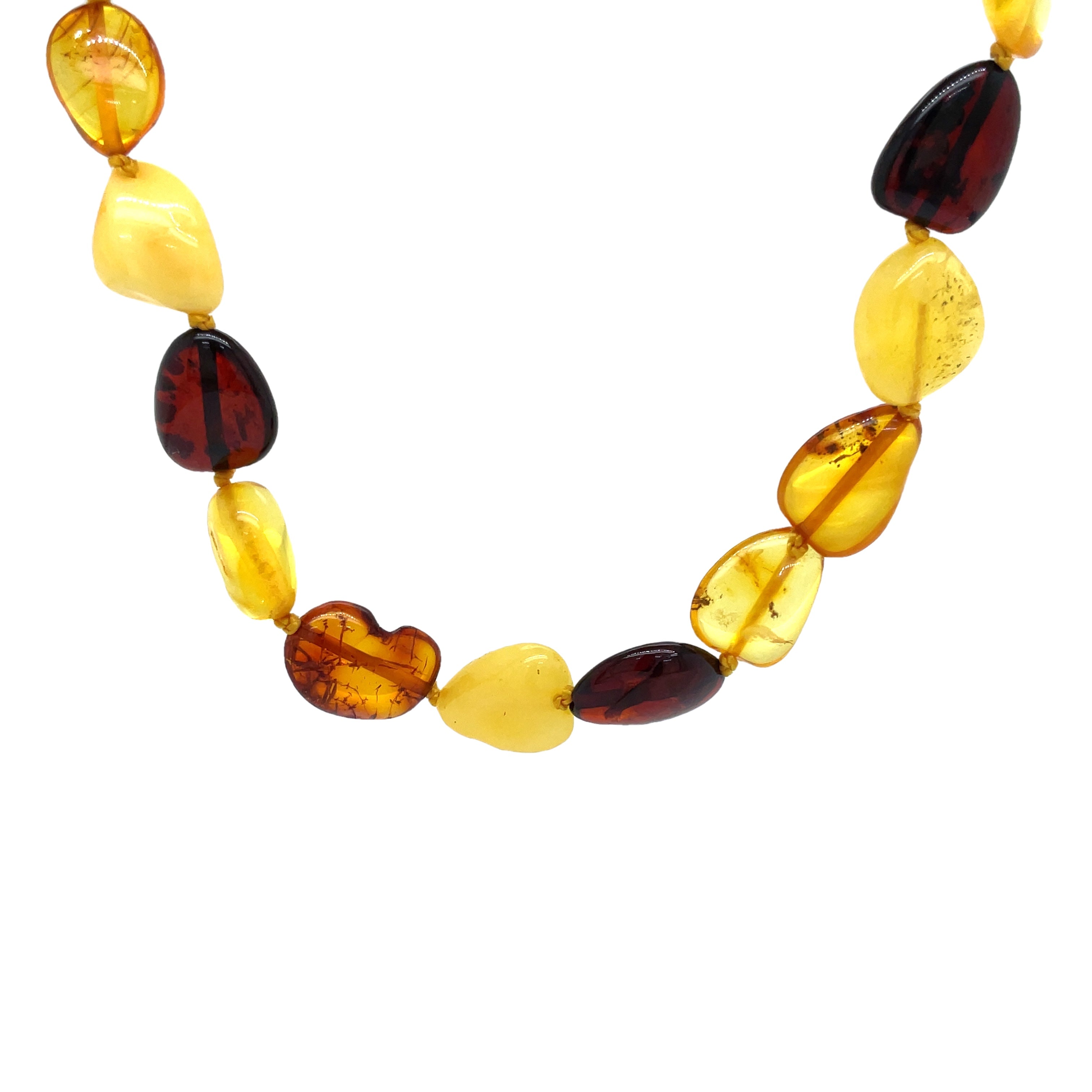 Multi-Coloured Amber Strand Necklace 70cm