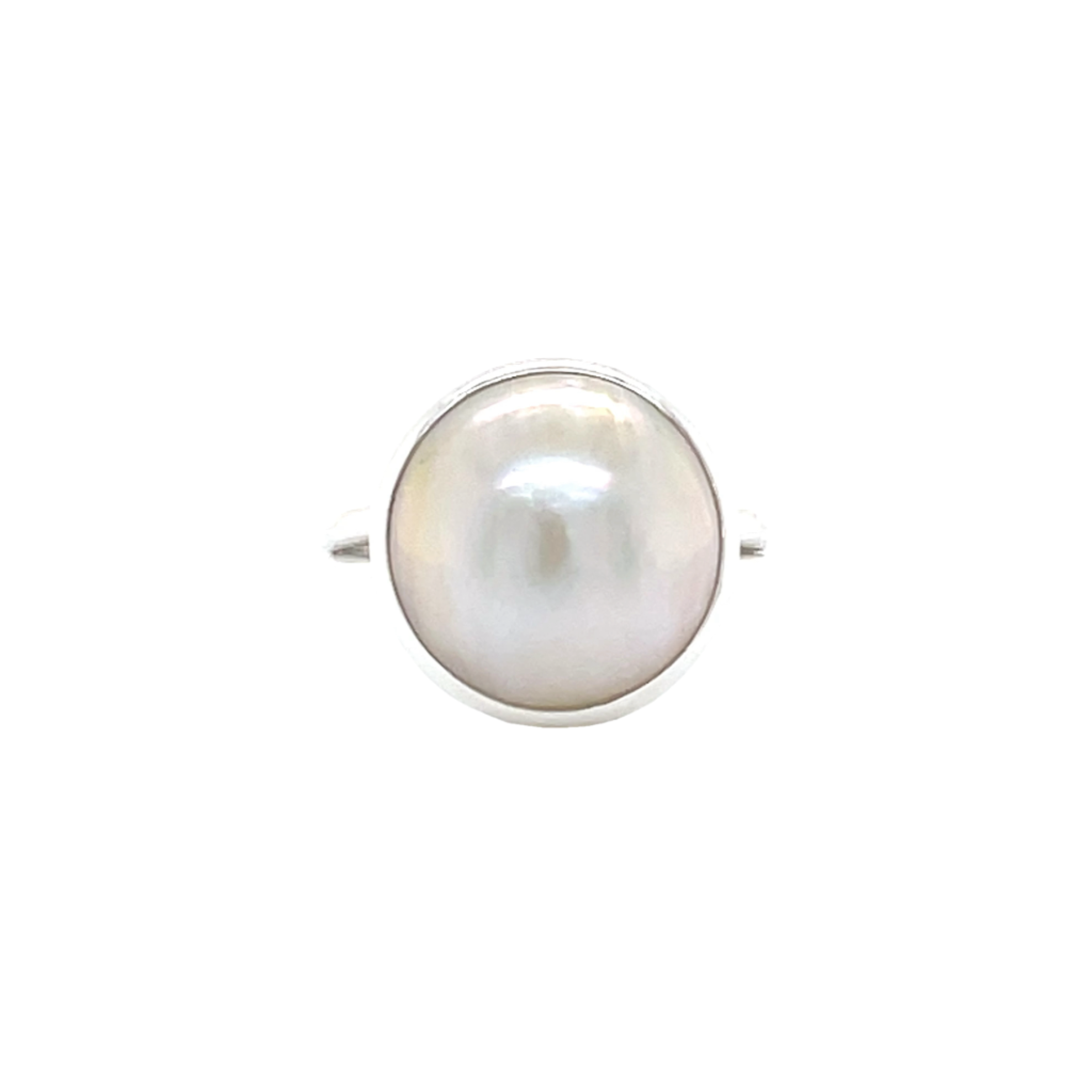 Sterling Silver Mabe Pearl Dress Ring