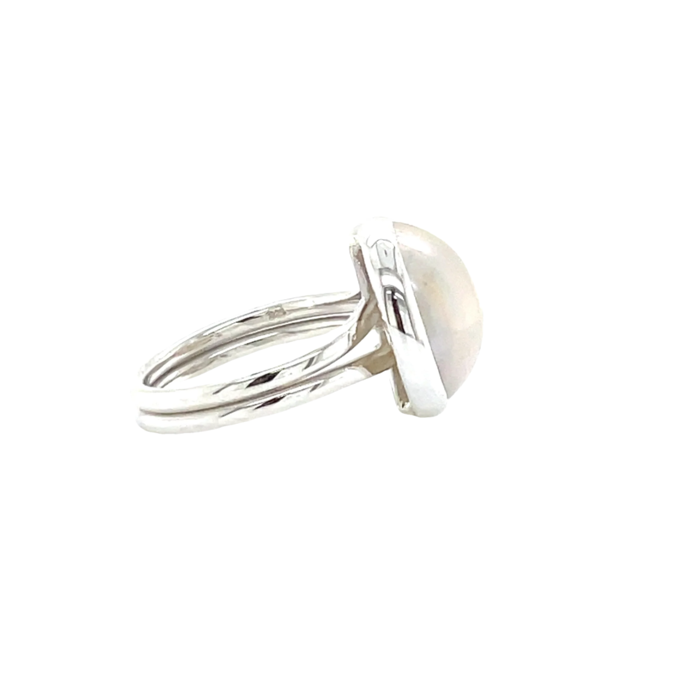Sterling Silver Mabe Pearl Dress Ring