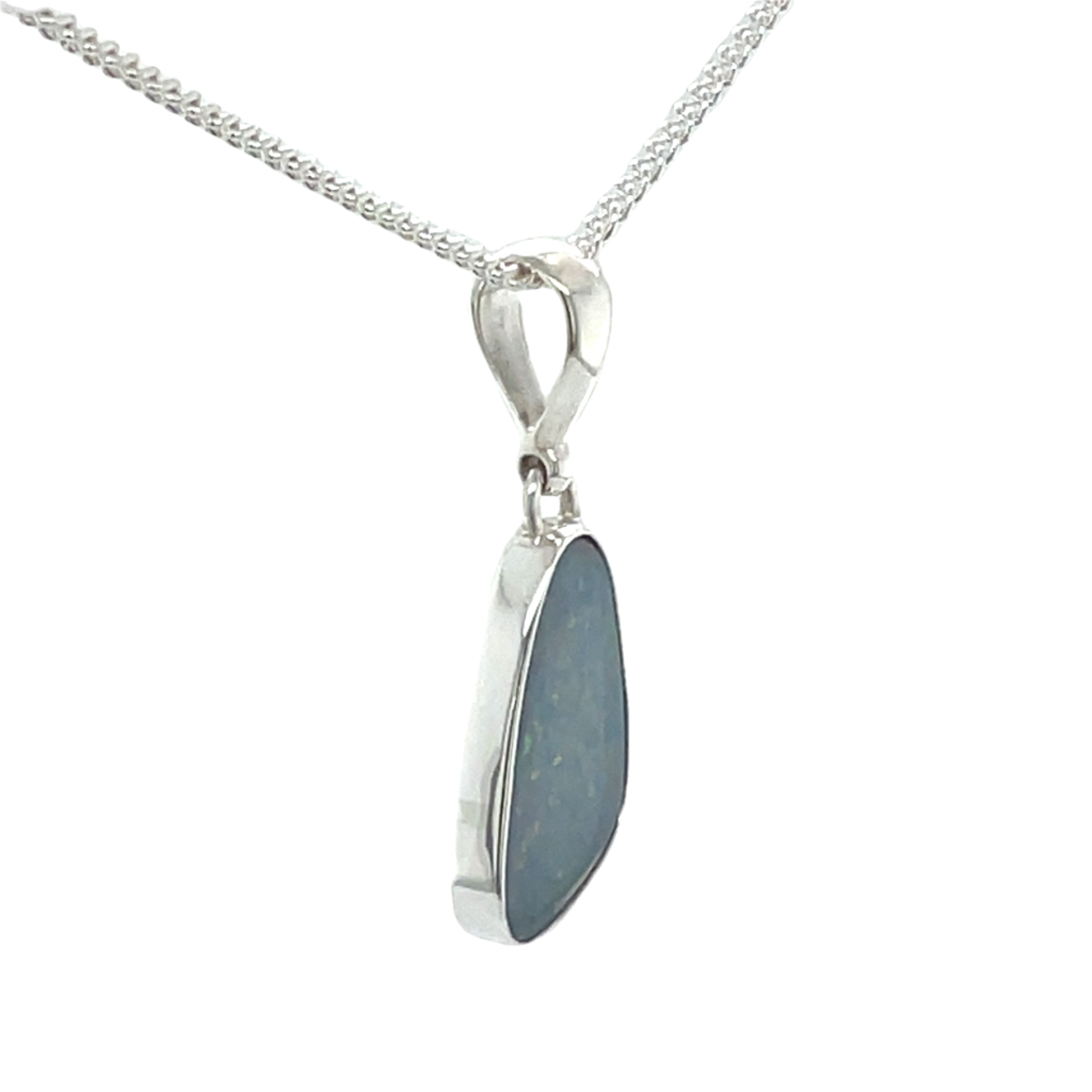 Sterling Silver Australian Freeform Opal Pendant