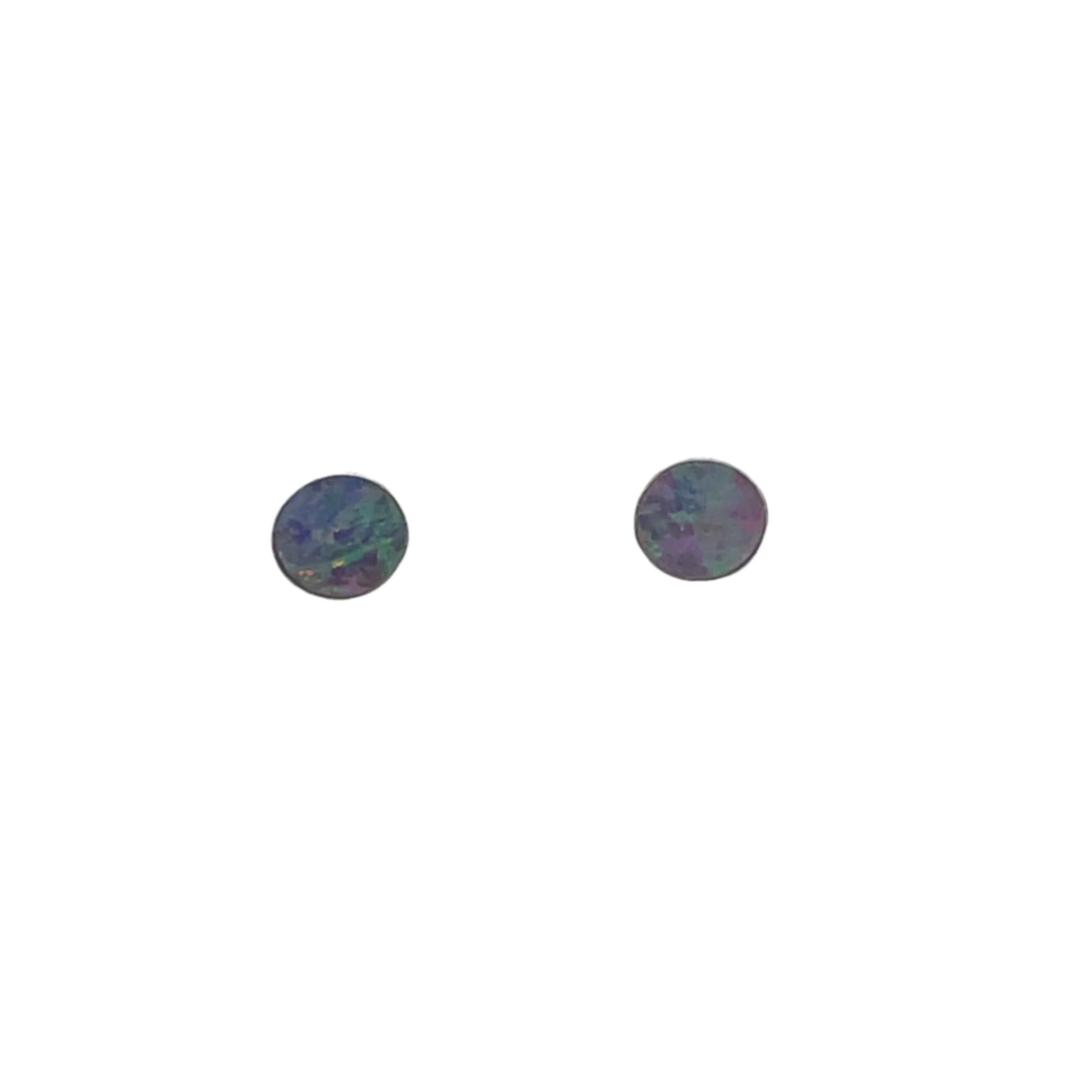 Sterling Silver Australian Opal Stud Earrings