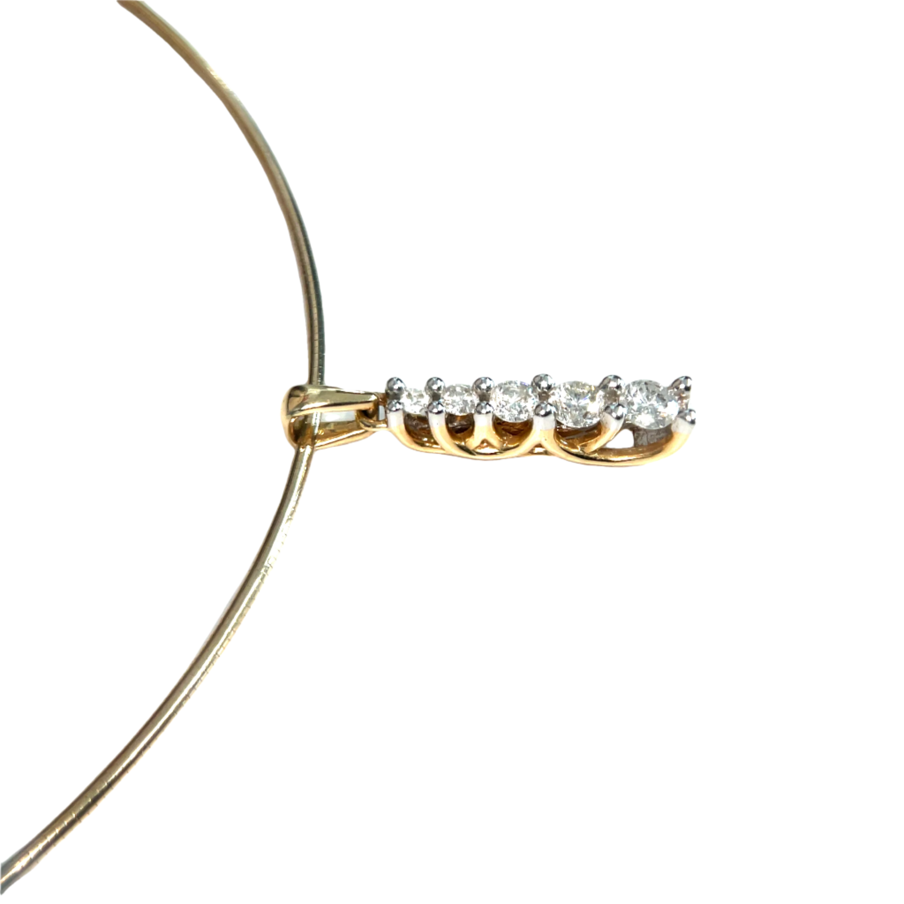 9ct Yellow Gold Diamond Necklace