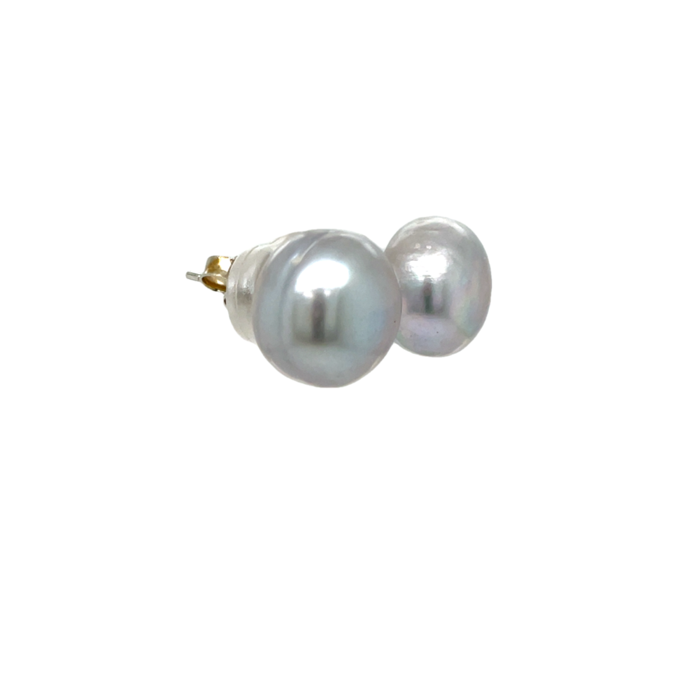 Sterling Silver Soft Grey Freshwater Stud Earrings