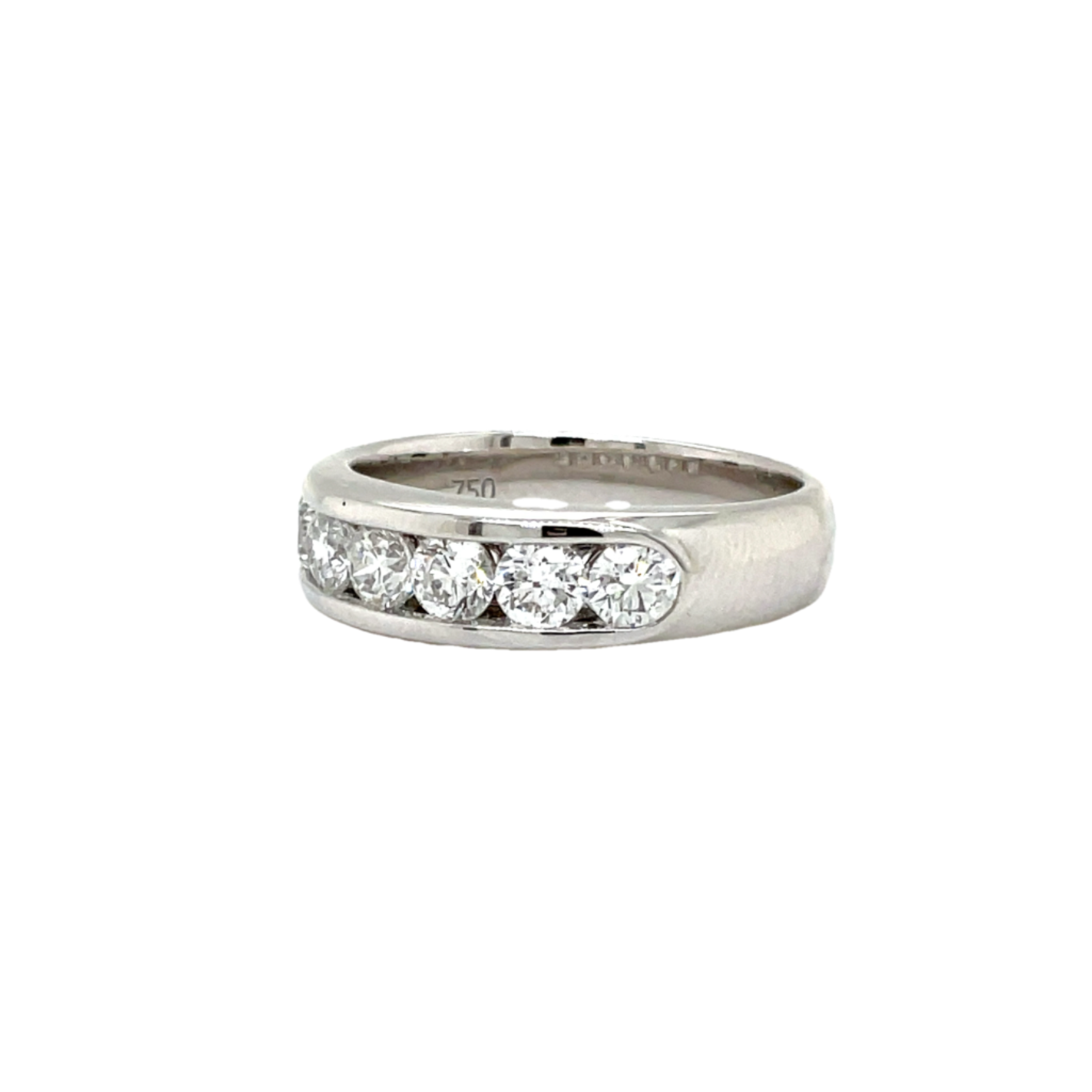 18ct White Gold Diamond Band