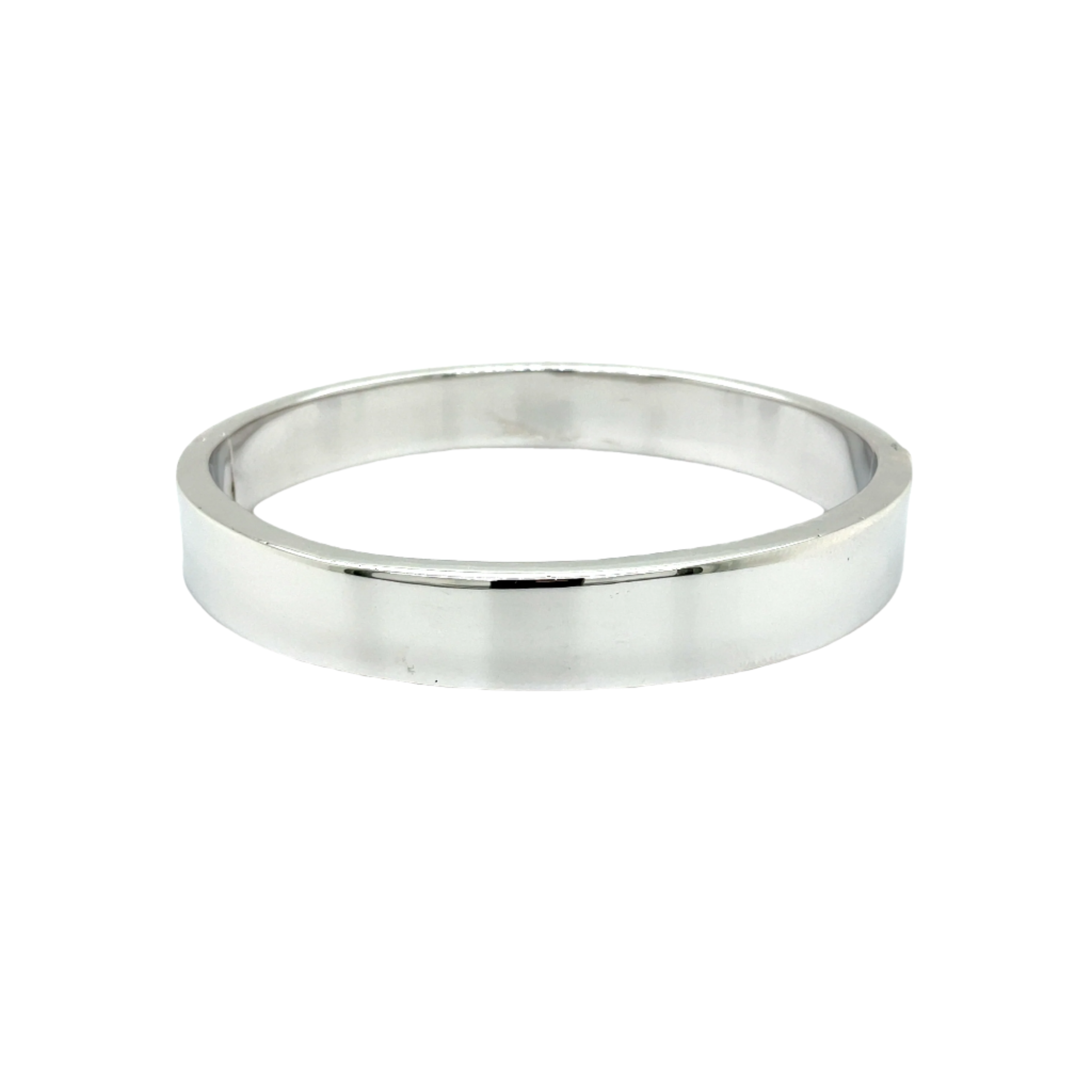Sterling Silver Hinged Oval Bangle