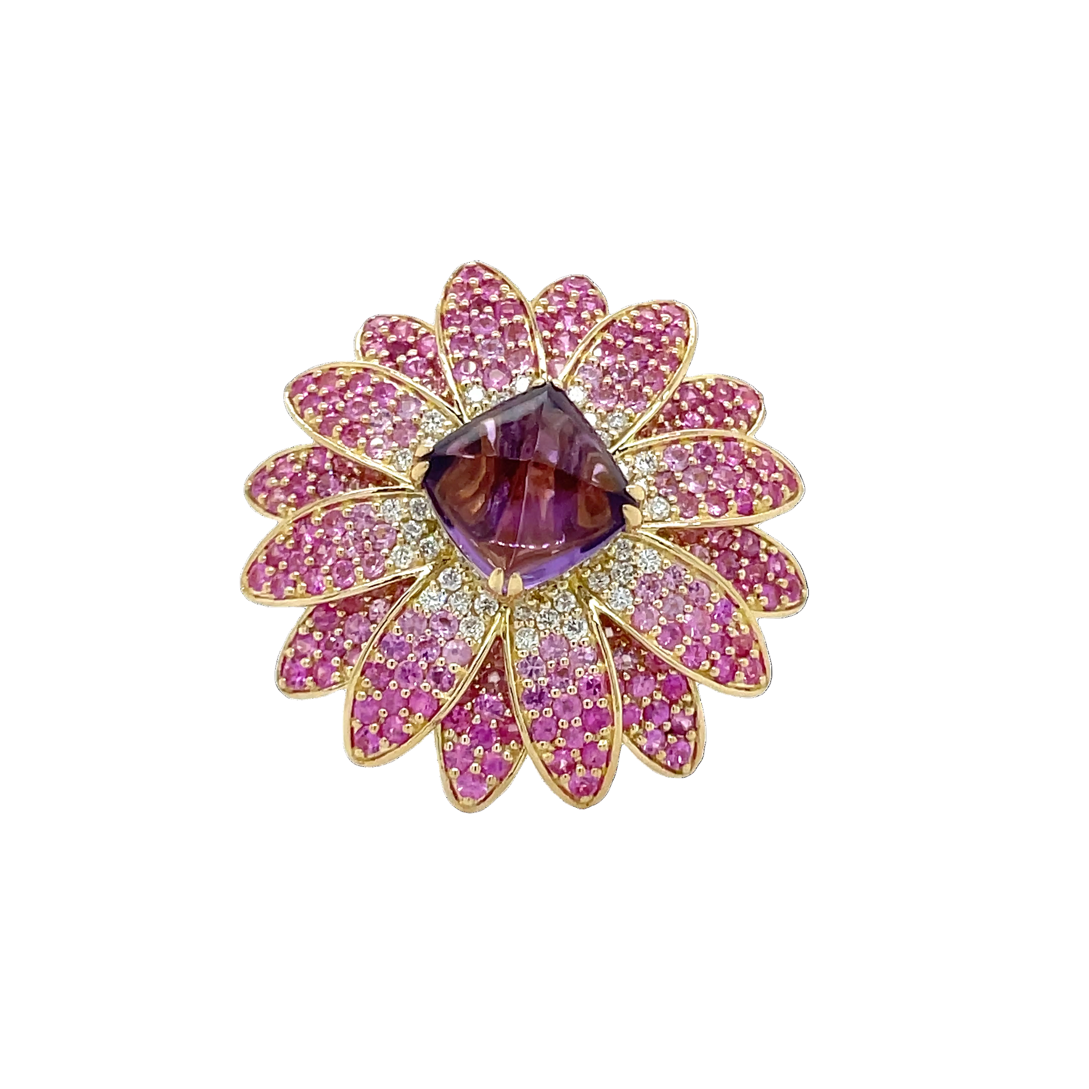 9ct Yellow Gold Flower Cocktail Ring
