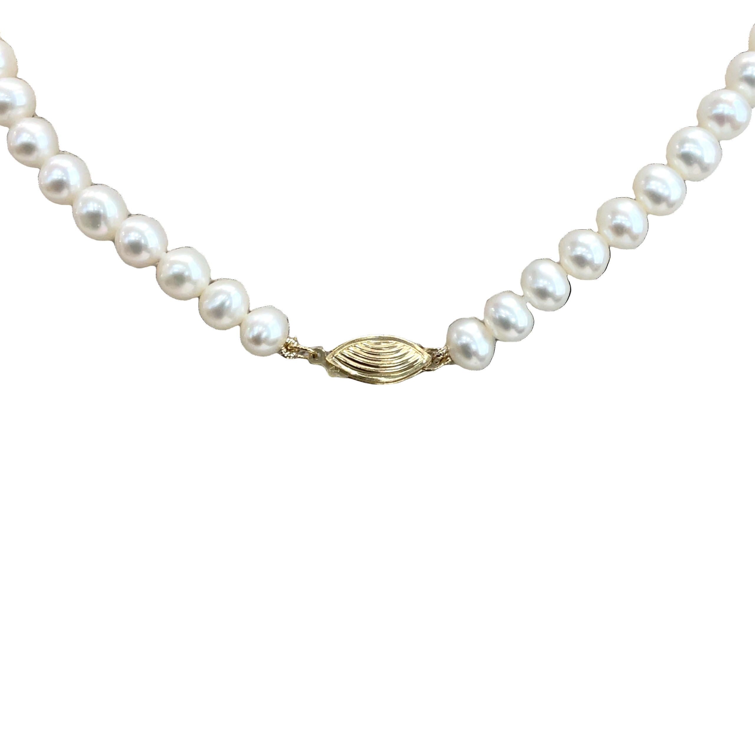 40cm Freshwater Strand with 14ct Yellow Gold Clasp