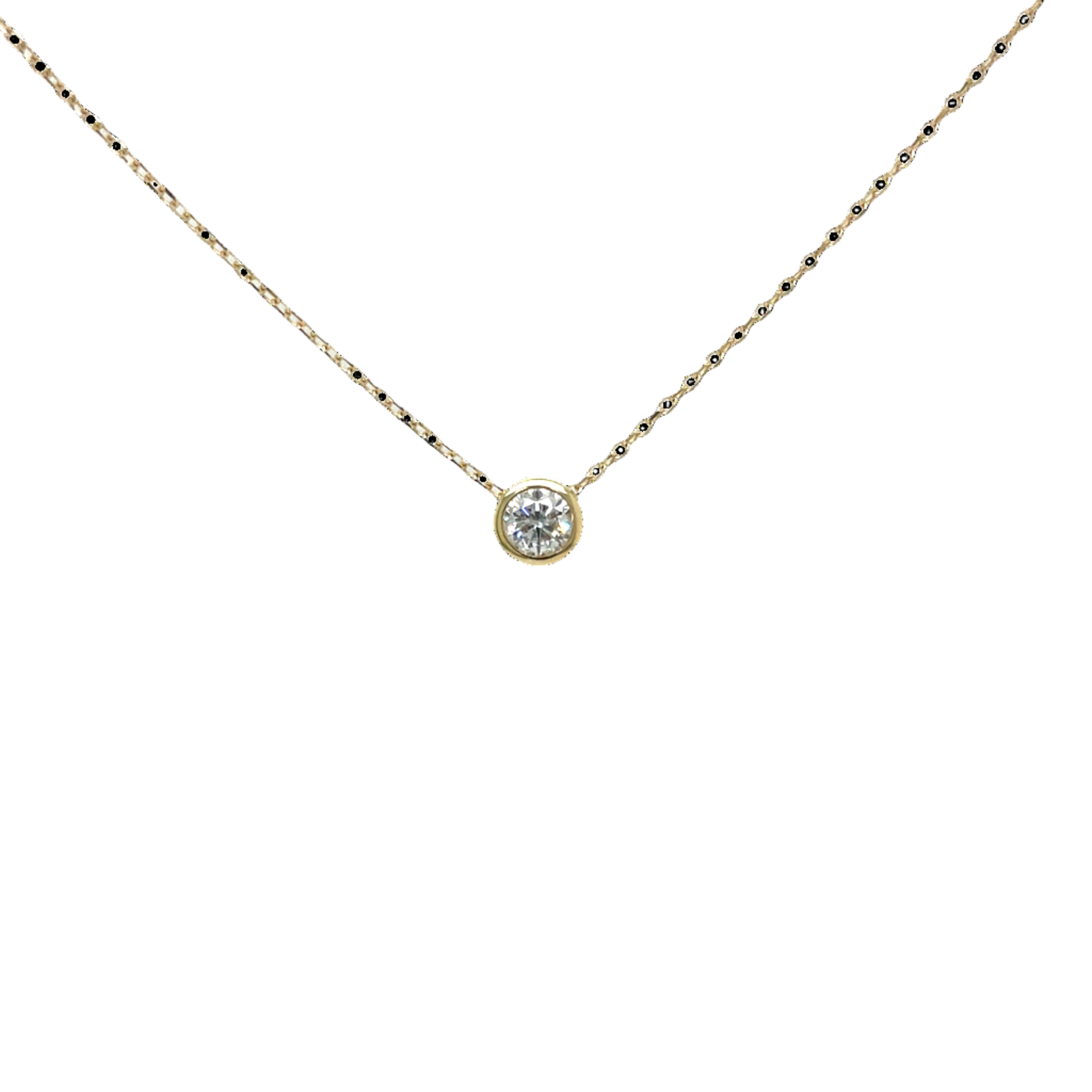 9ct Yellow Gold Natural Diamond Slider Necklace