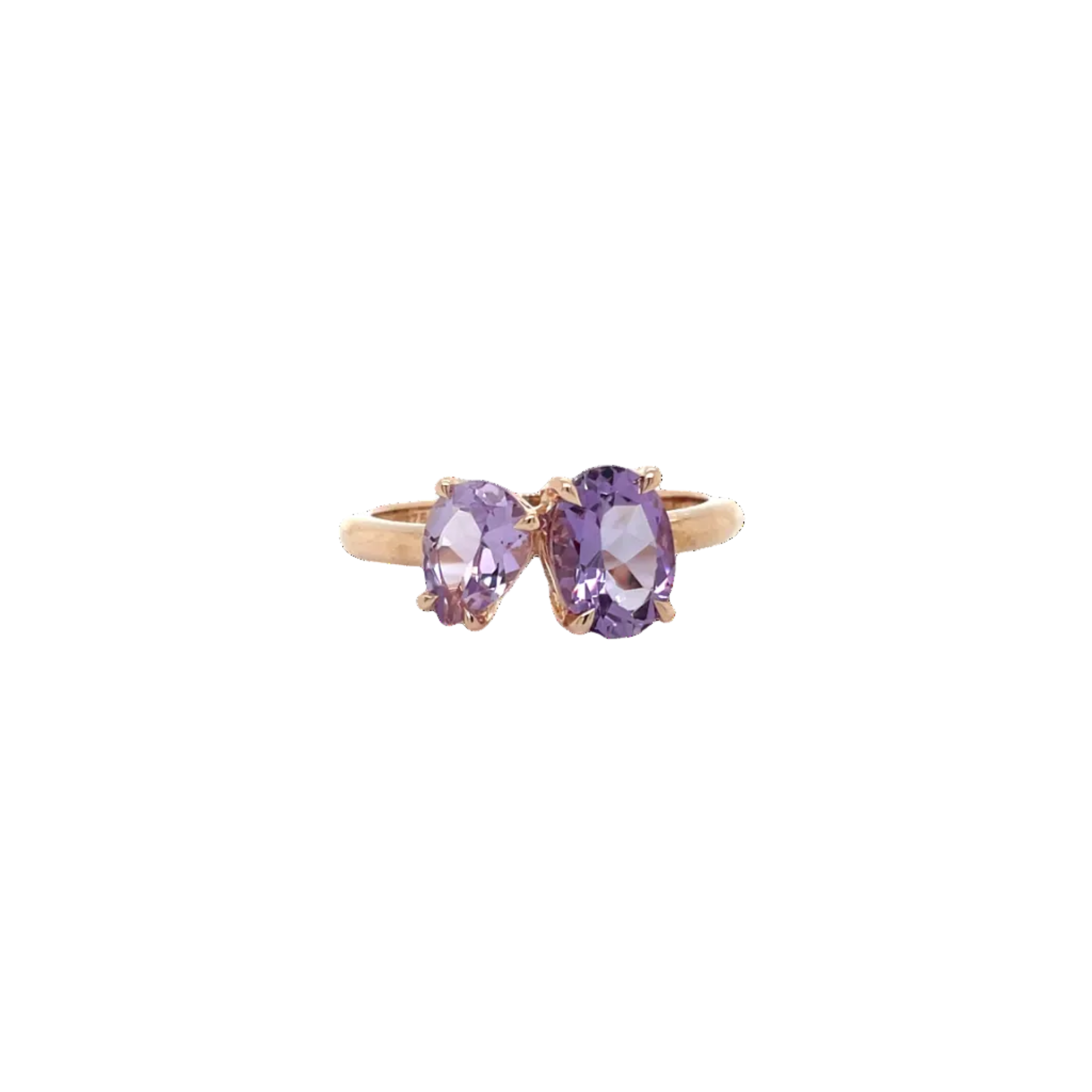9ct Rose Gold Purple and Pink Amethyst Dress Ring