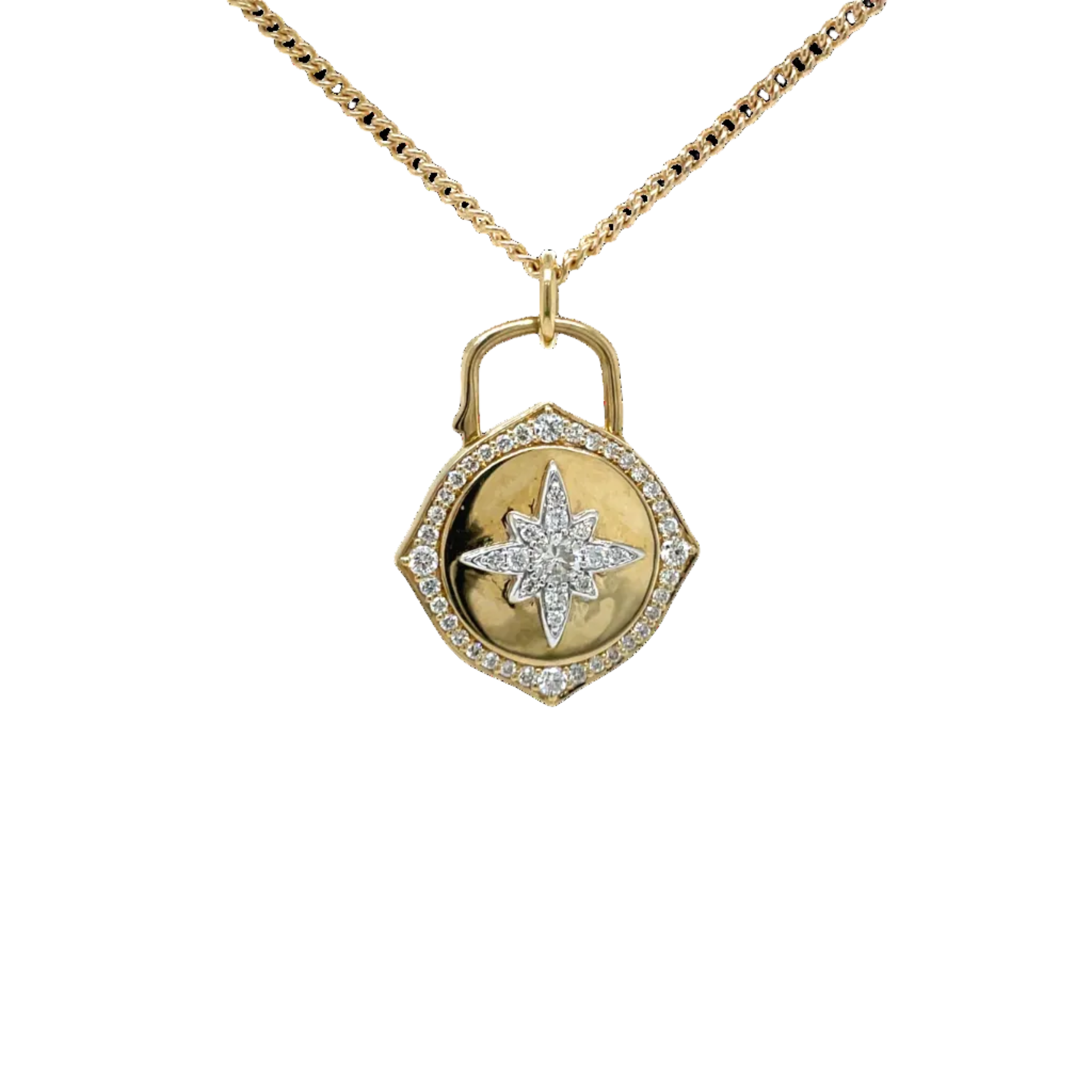 9ct Yellow Gold Diamond Vintage-Inspired Pendant