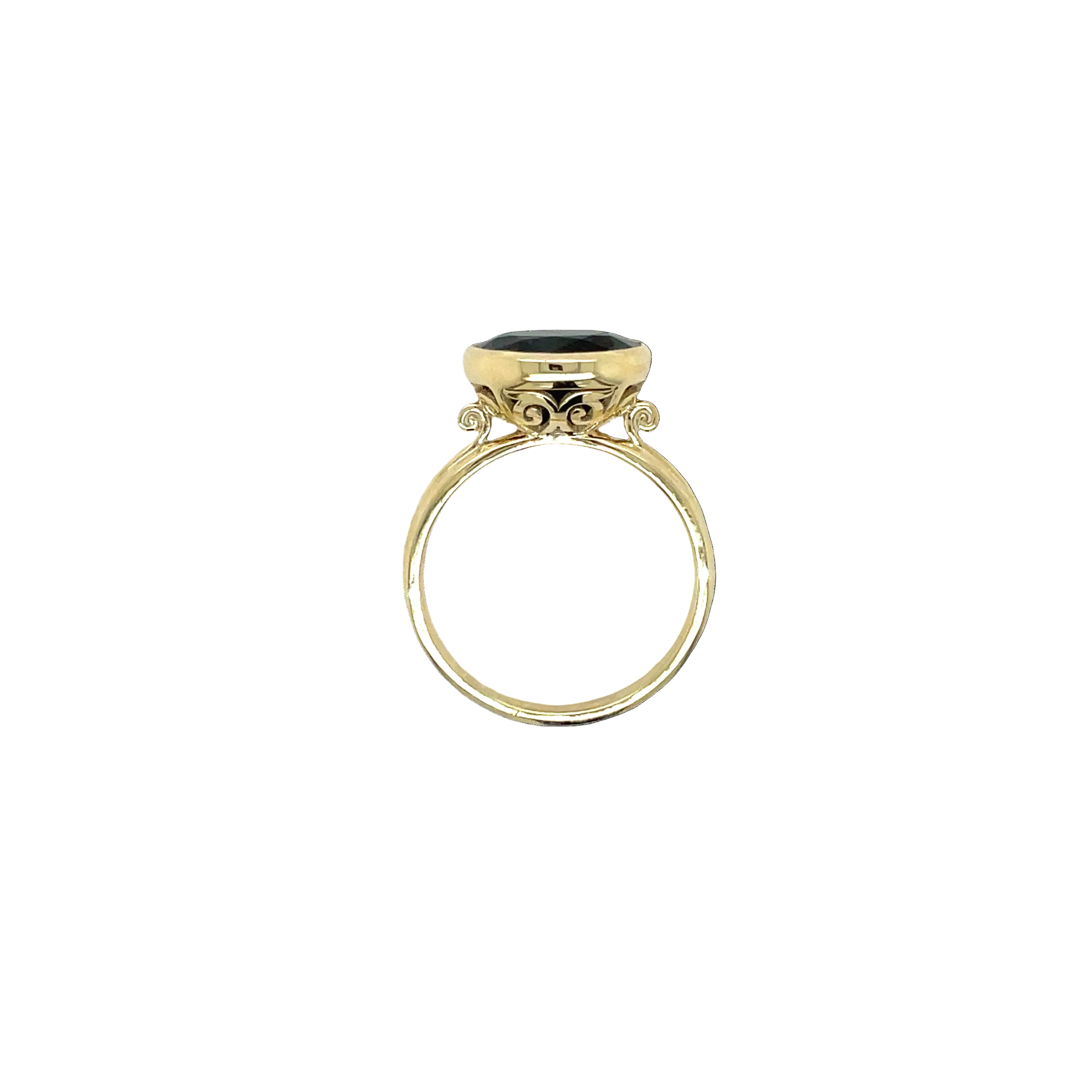 9ct Yellow Gold Oval Sapphire Dress Ring