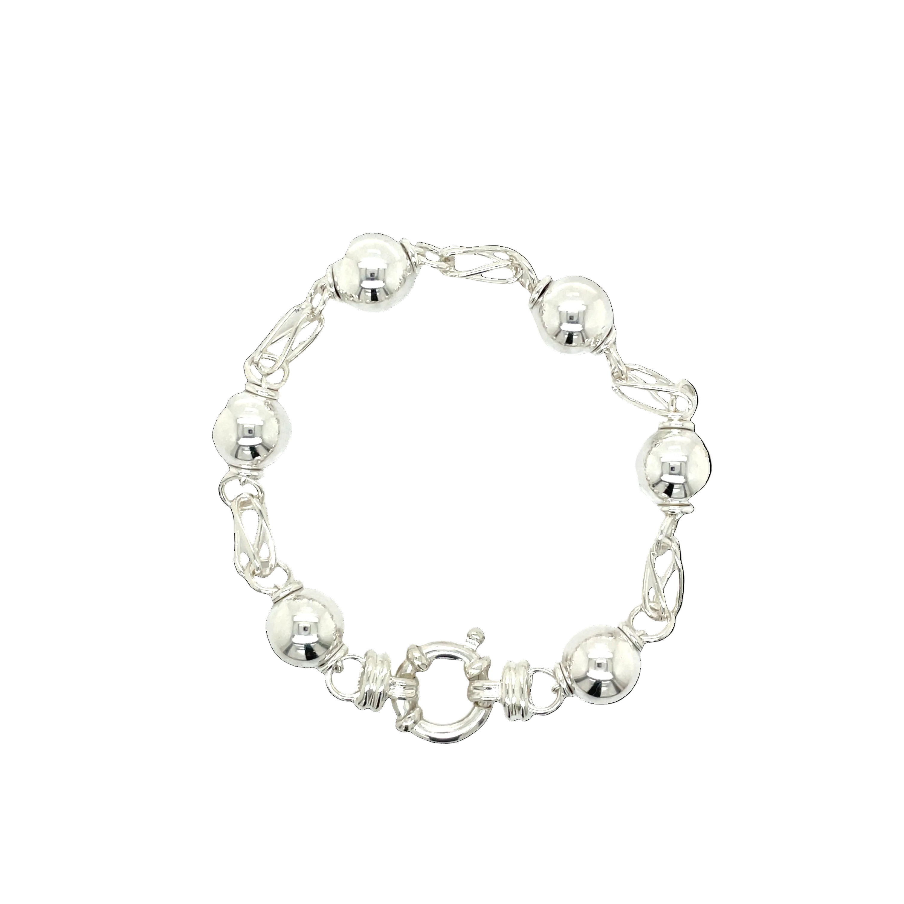 Sterling Silver Ball and Chain Bracelet