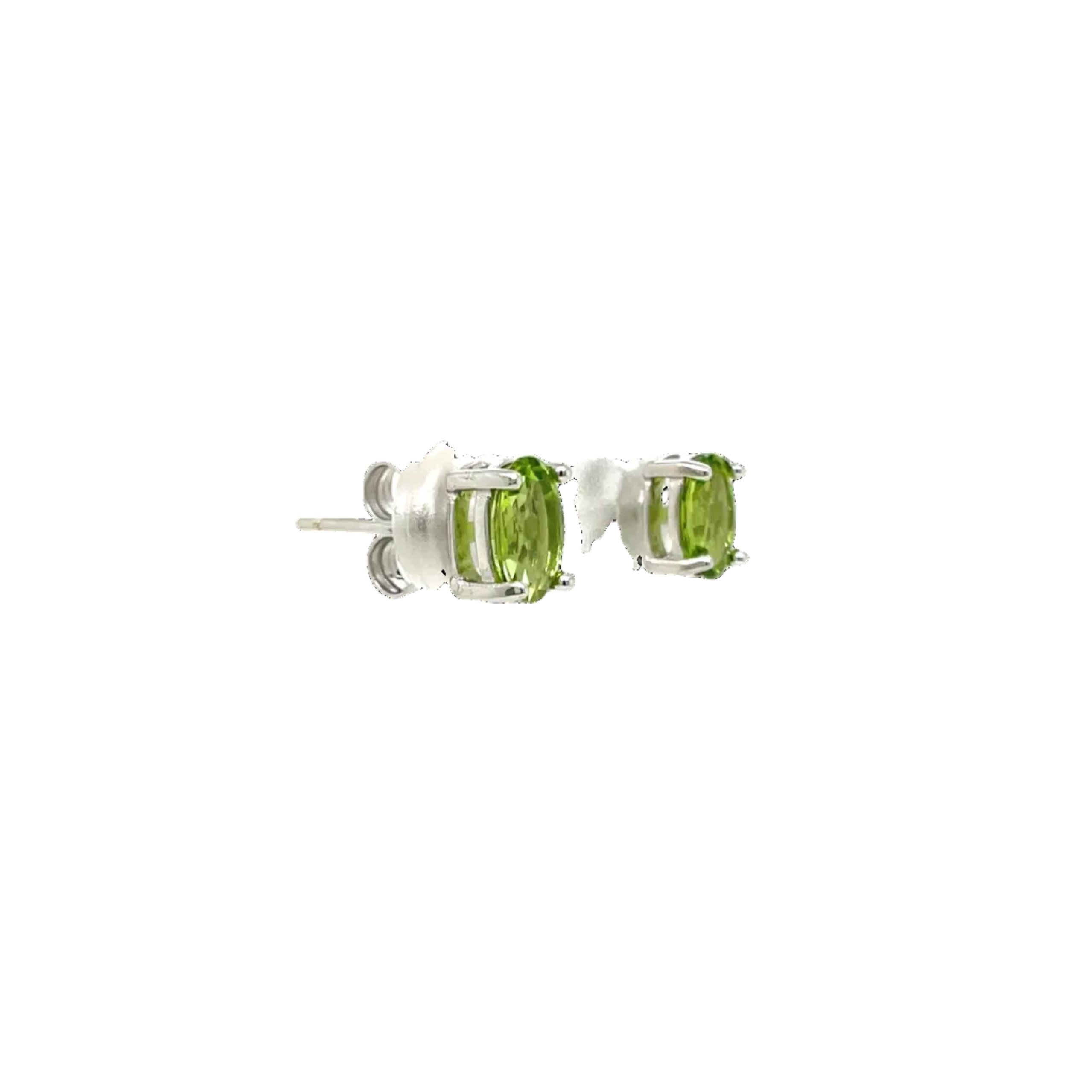 Sterling Silver Peridot Stud Earrings