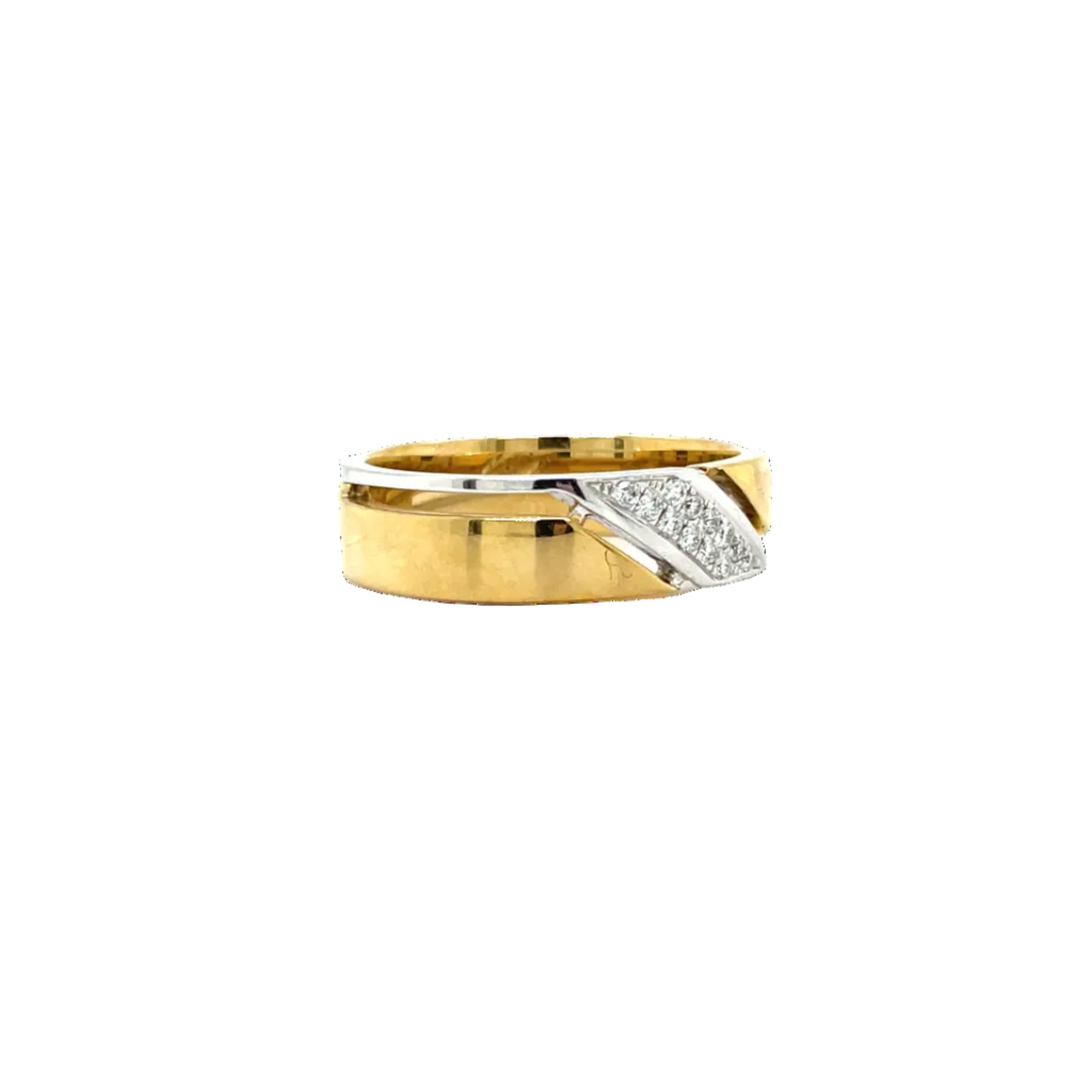9ct Two-Toned Natural Diamond Pave Set Band