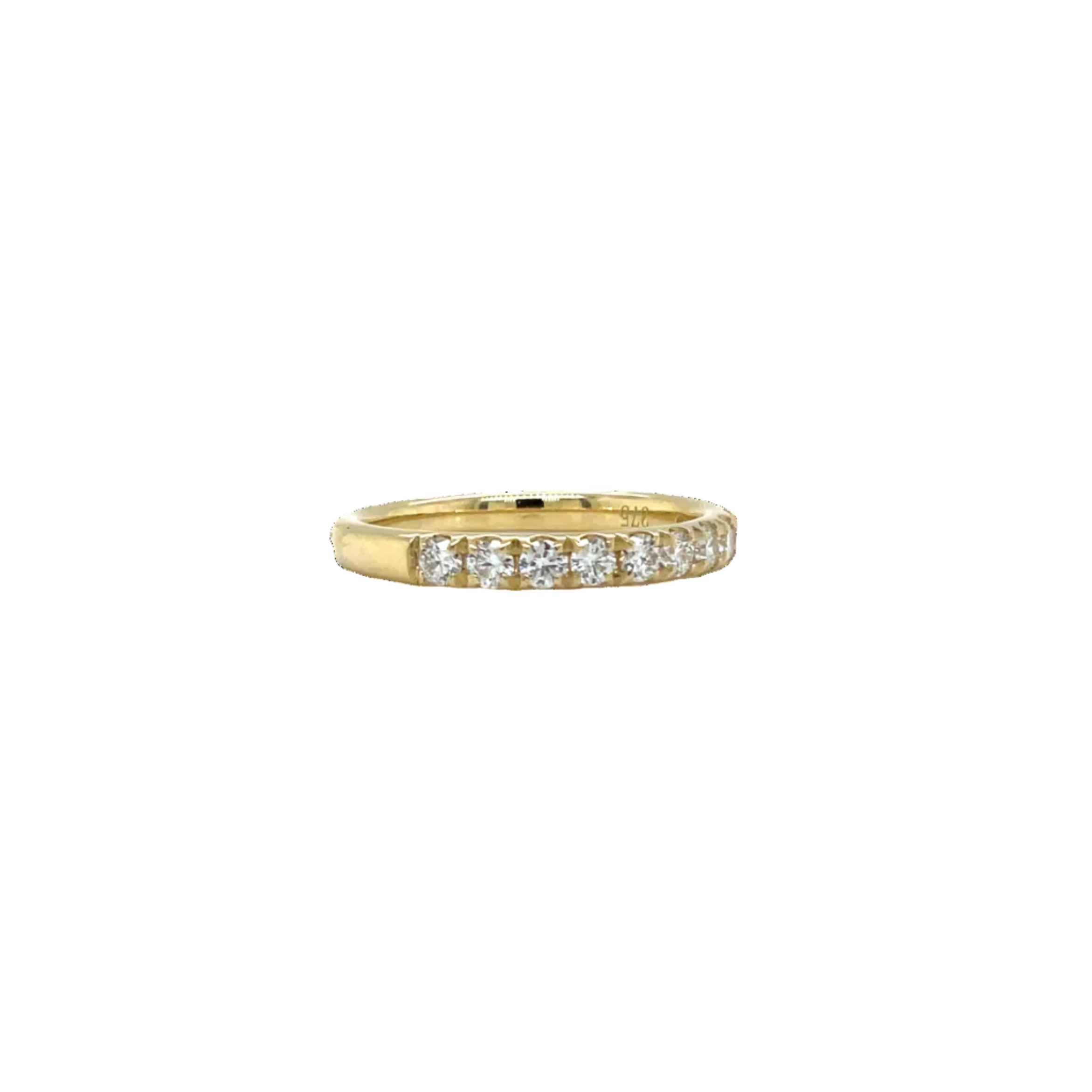 9ct Yellow Gold Natural Diamond Band Ring