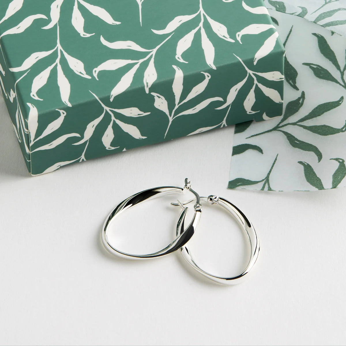 NAJO Cinta Silver Hoop Earrings