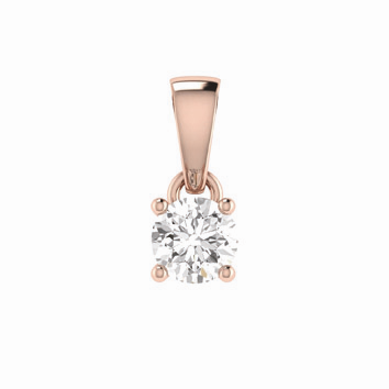 9ct Rose Gold 0.10ct Natural Diamond Pendant