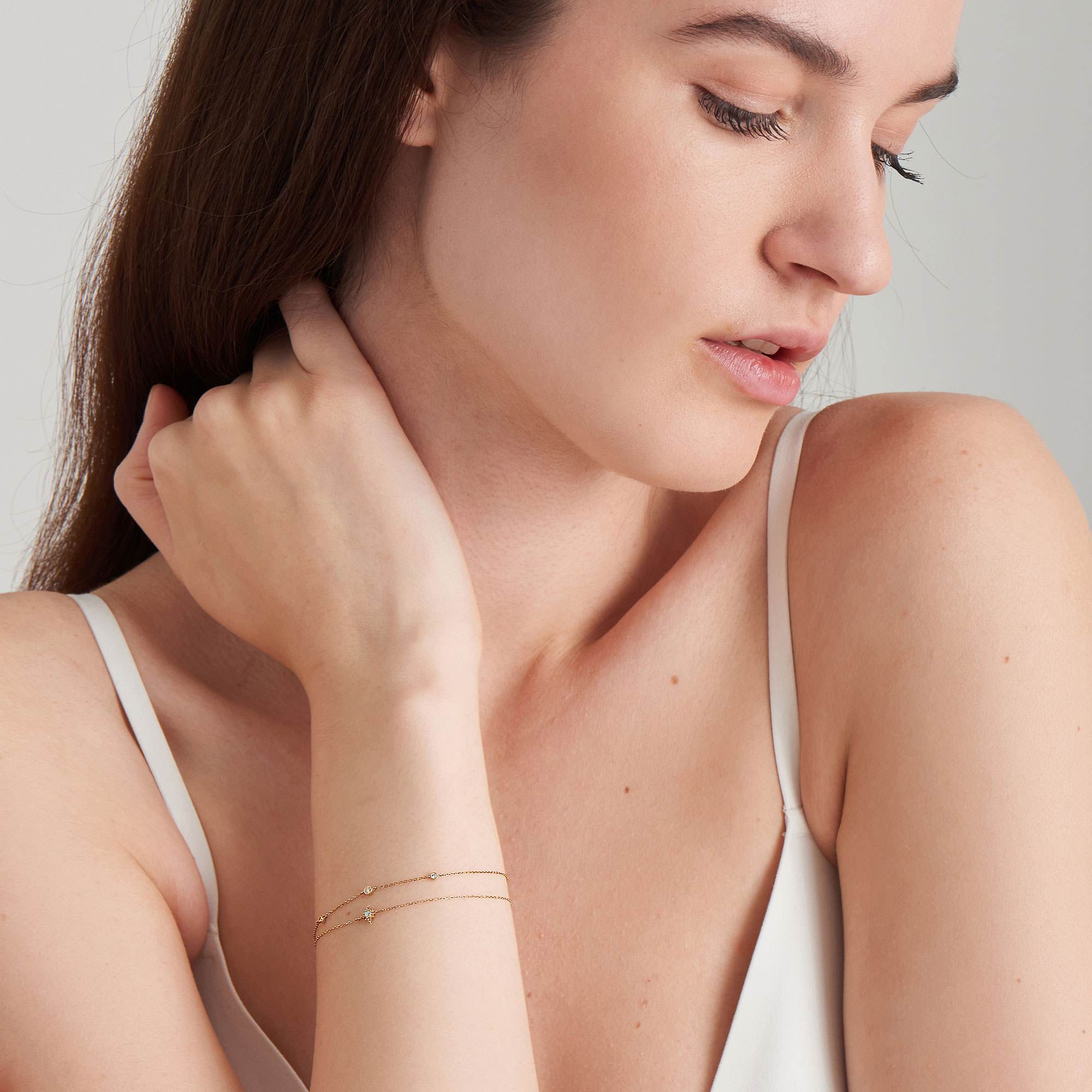 Ania Haie 14ct Gold Opal and White Sapphire Star Bracelet