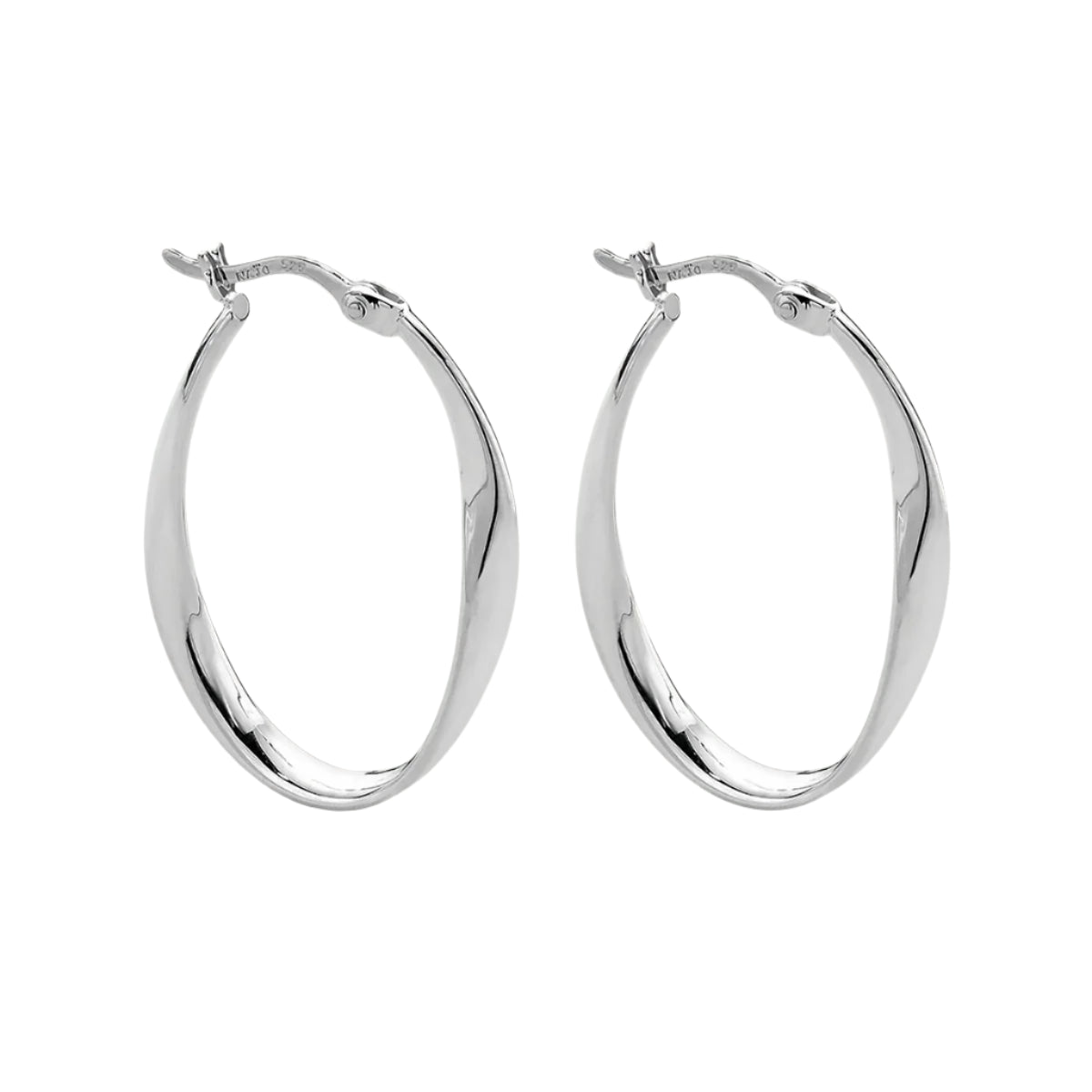 NAJO Cinta Silver Hoop Earrings