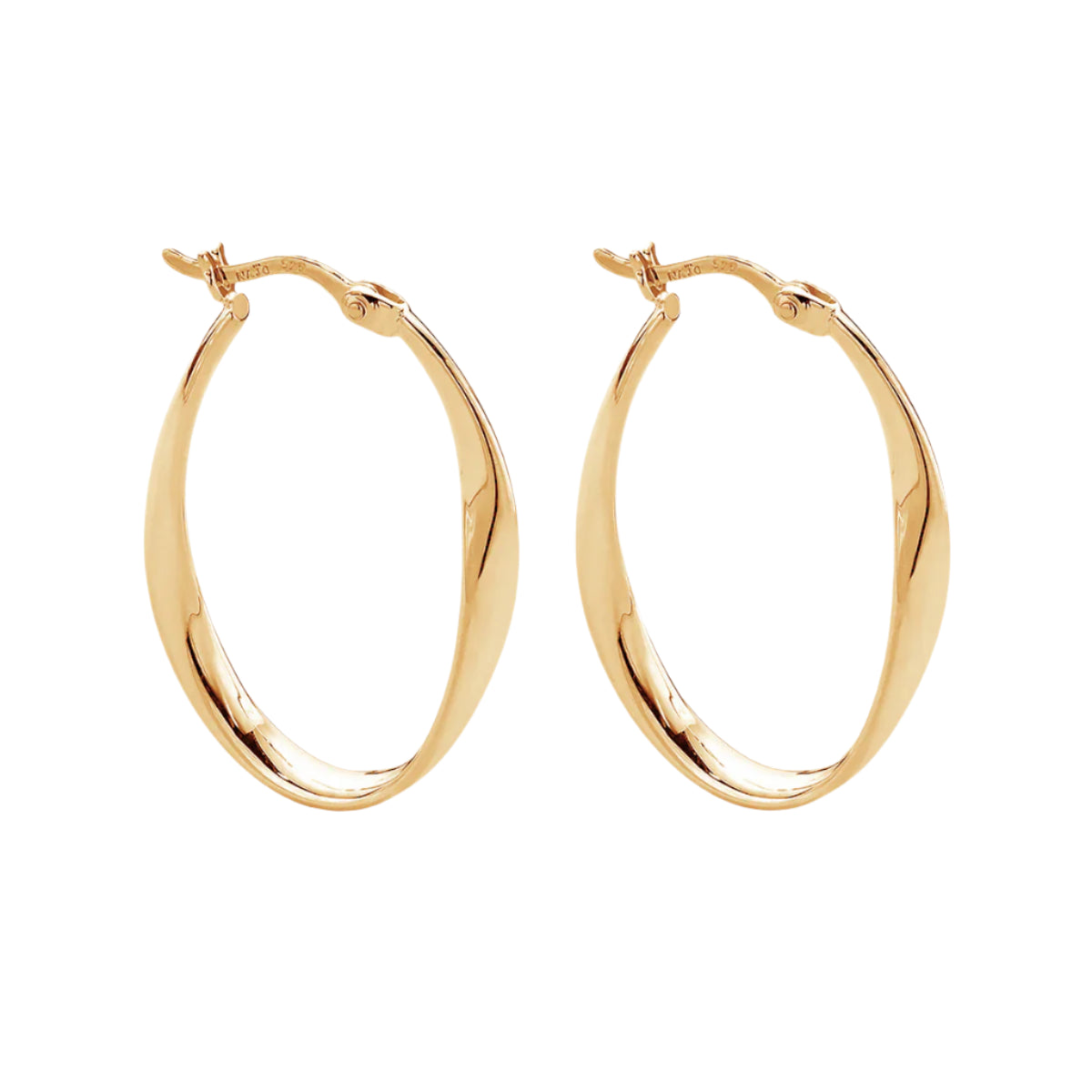 NAJO Cinta Yellow Gold Hoop Earrings