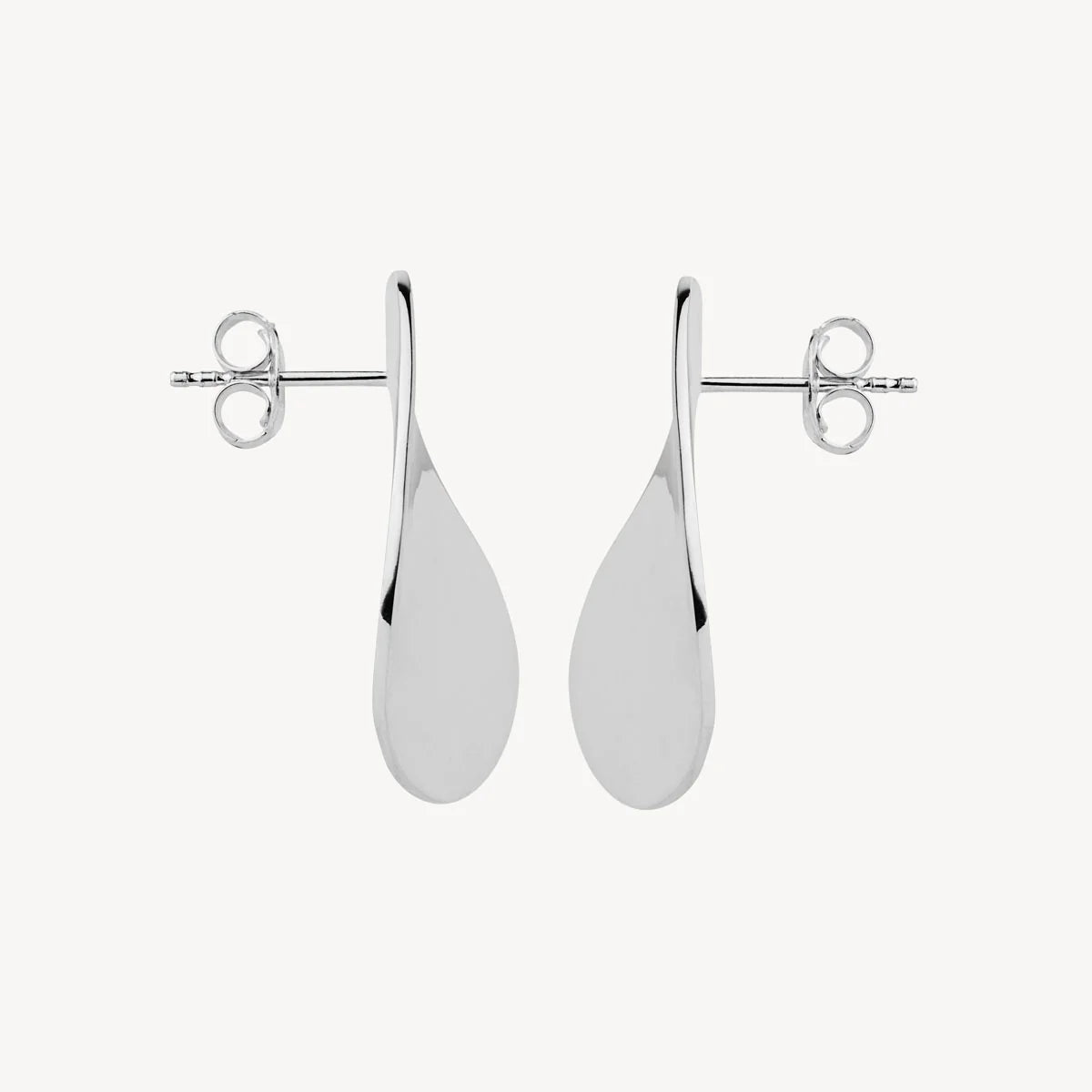 NAJO Circadian Leaf Silver Stud Earrings