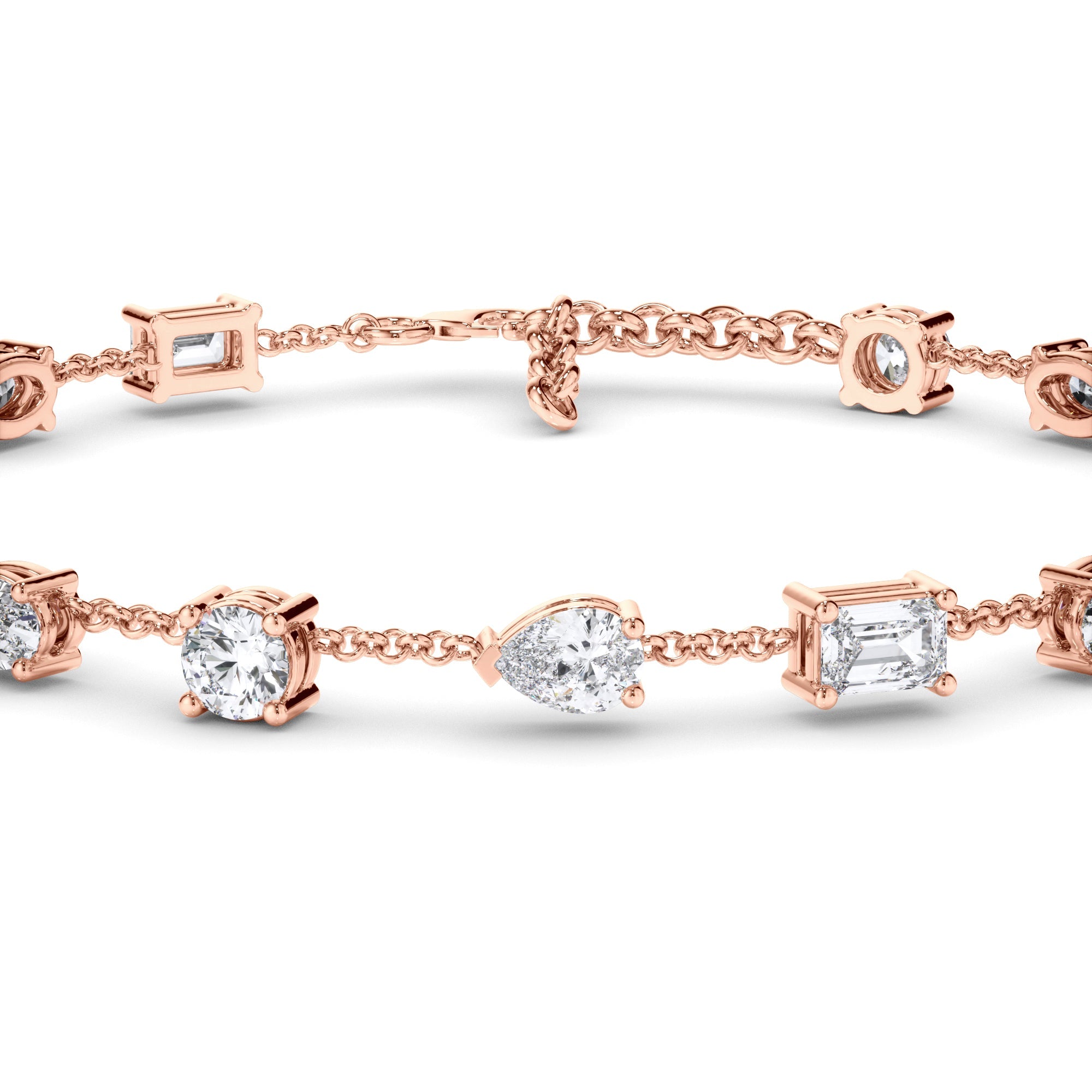 Multi-Shape Laboratory Grown Diamond Tennis Bracelet