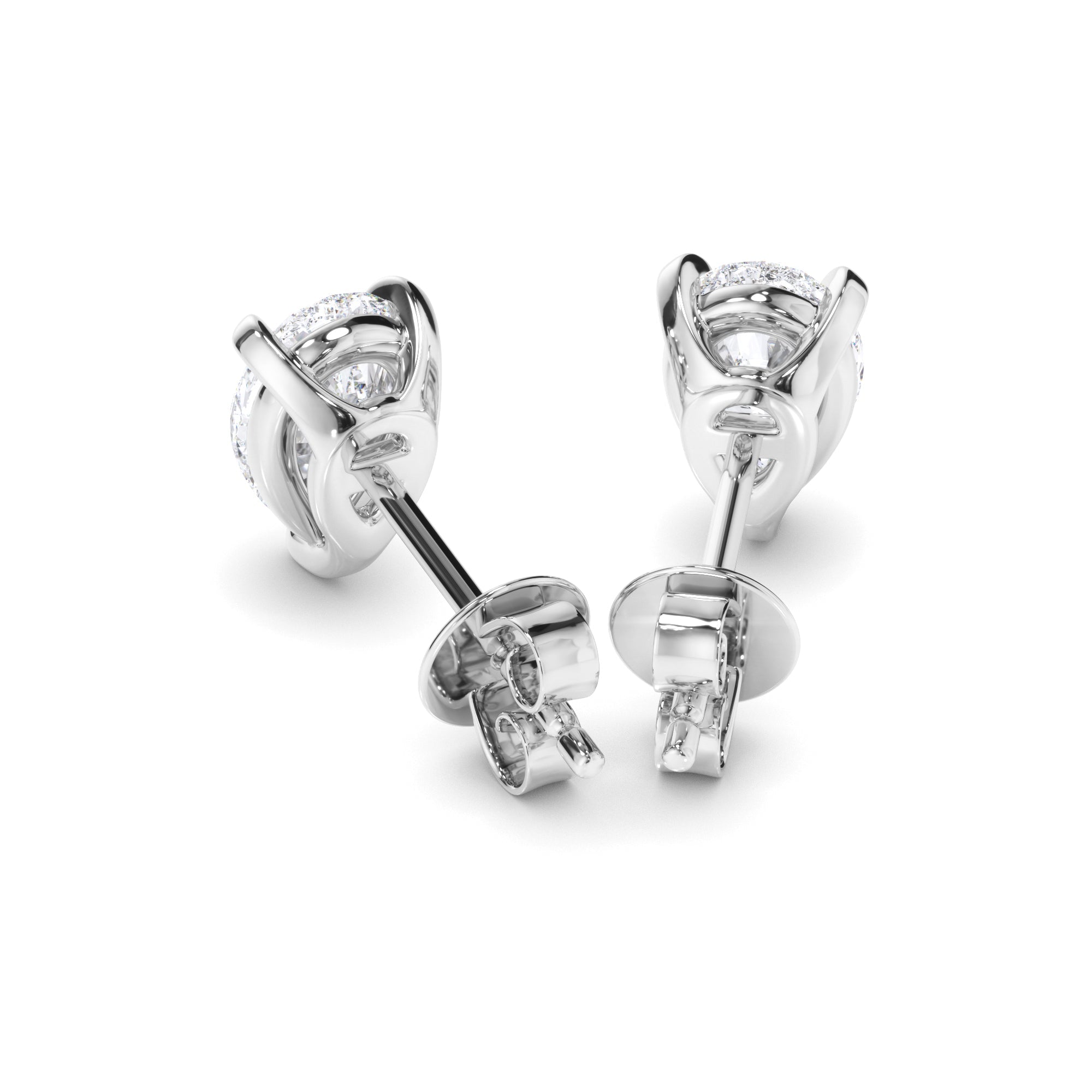 Pear Cut Diamond Stud Earrings