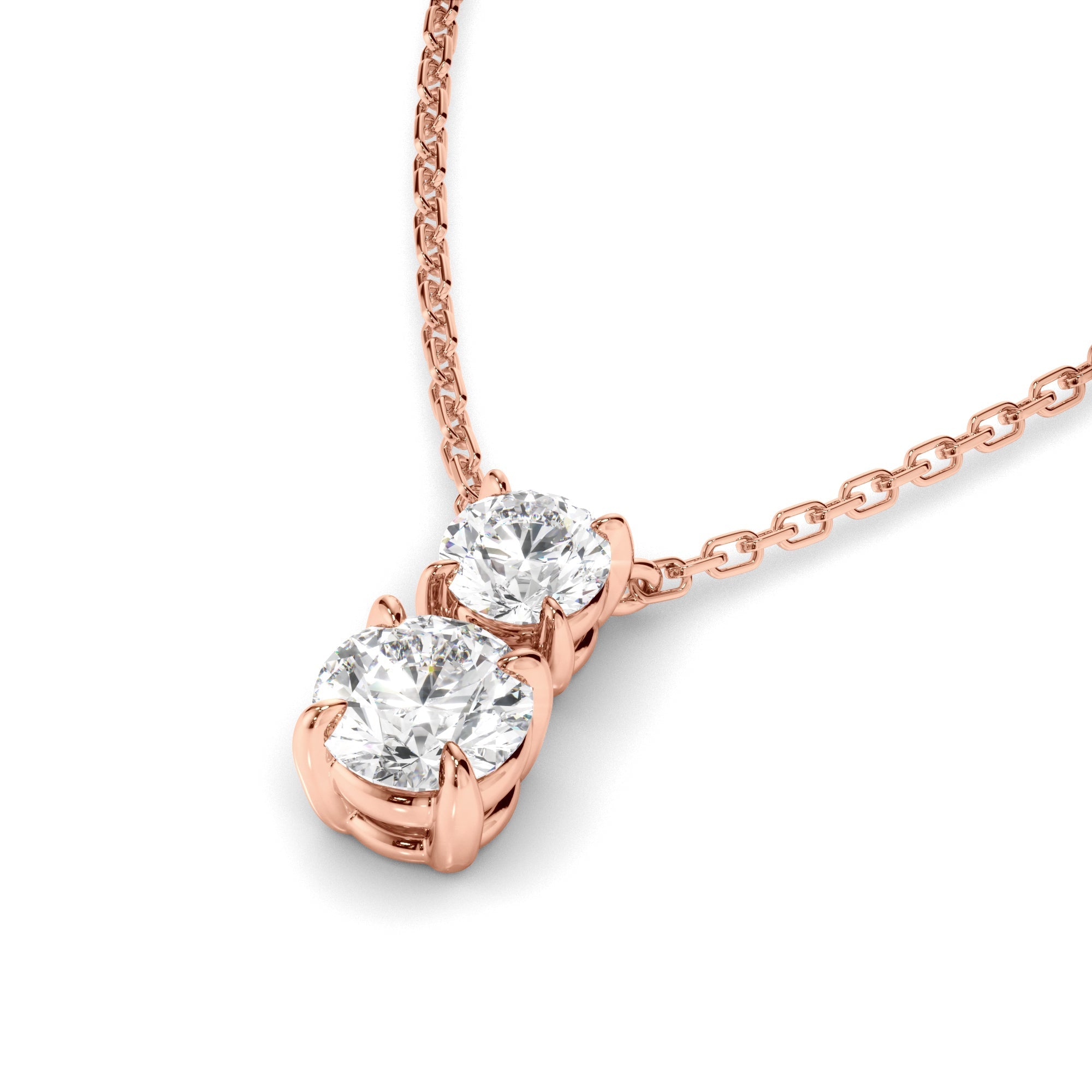 Round Brilliant Cut Diamond Drop Pendant