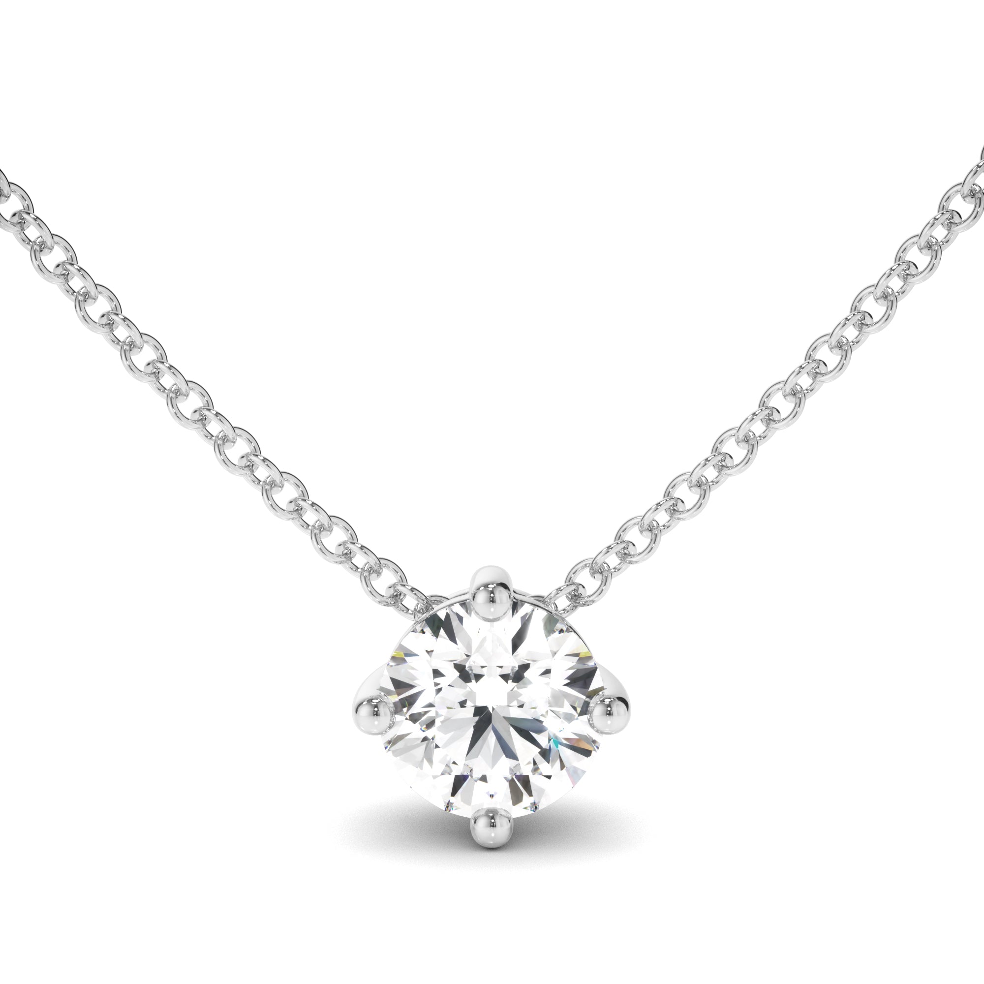 Round Brilliant Cut Diamond Necklet