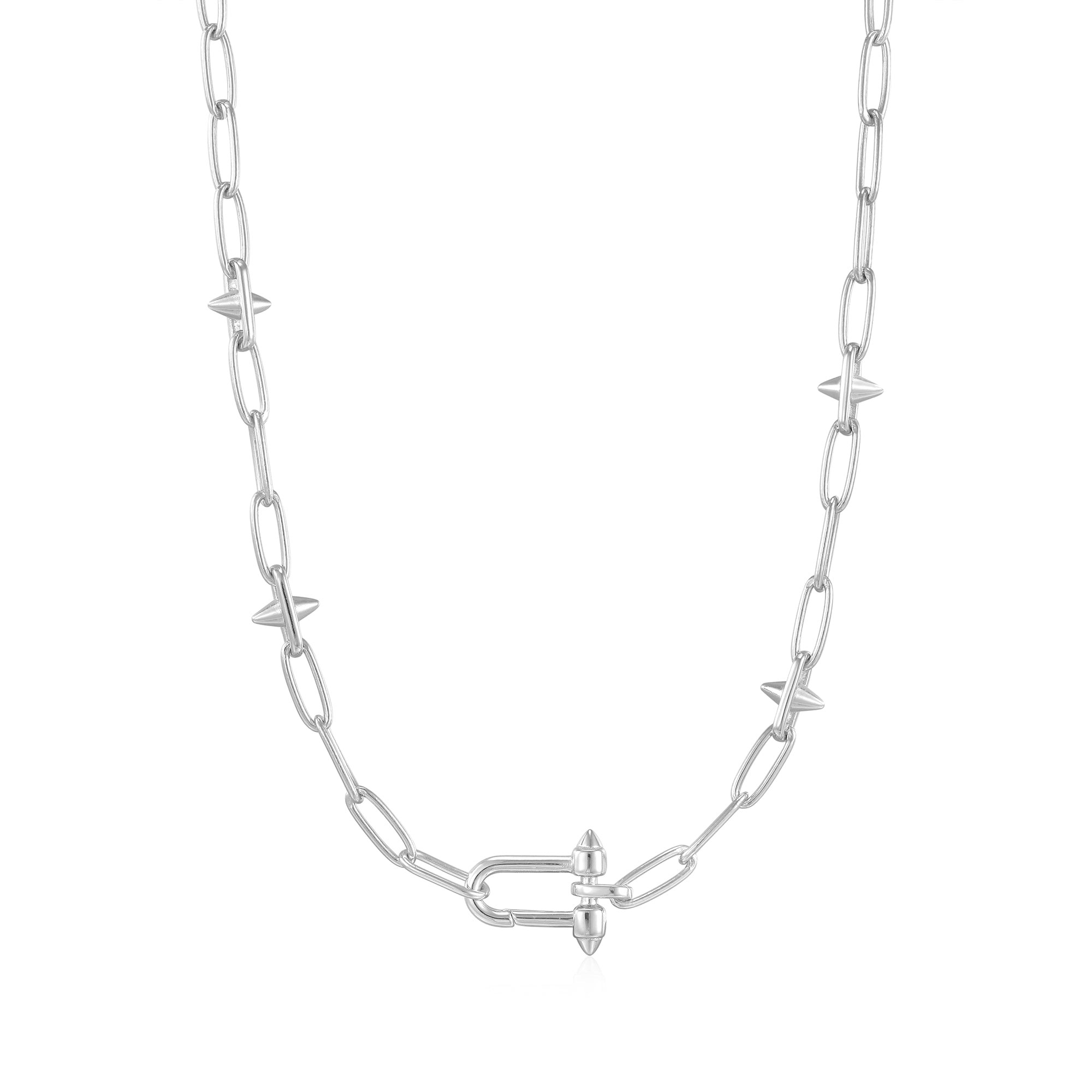 Ania Haie Silver Stud Link Charm Necklace