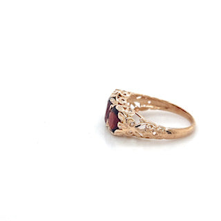 Rose Gold Ruby Ring