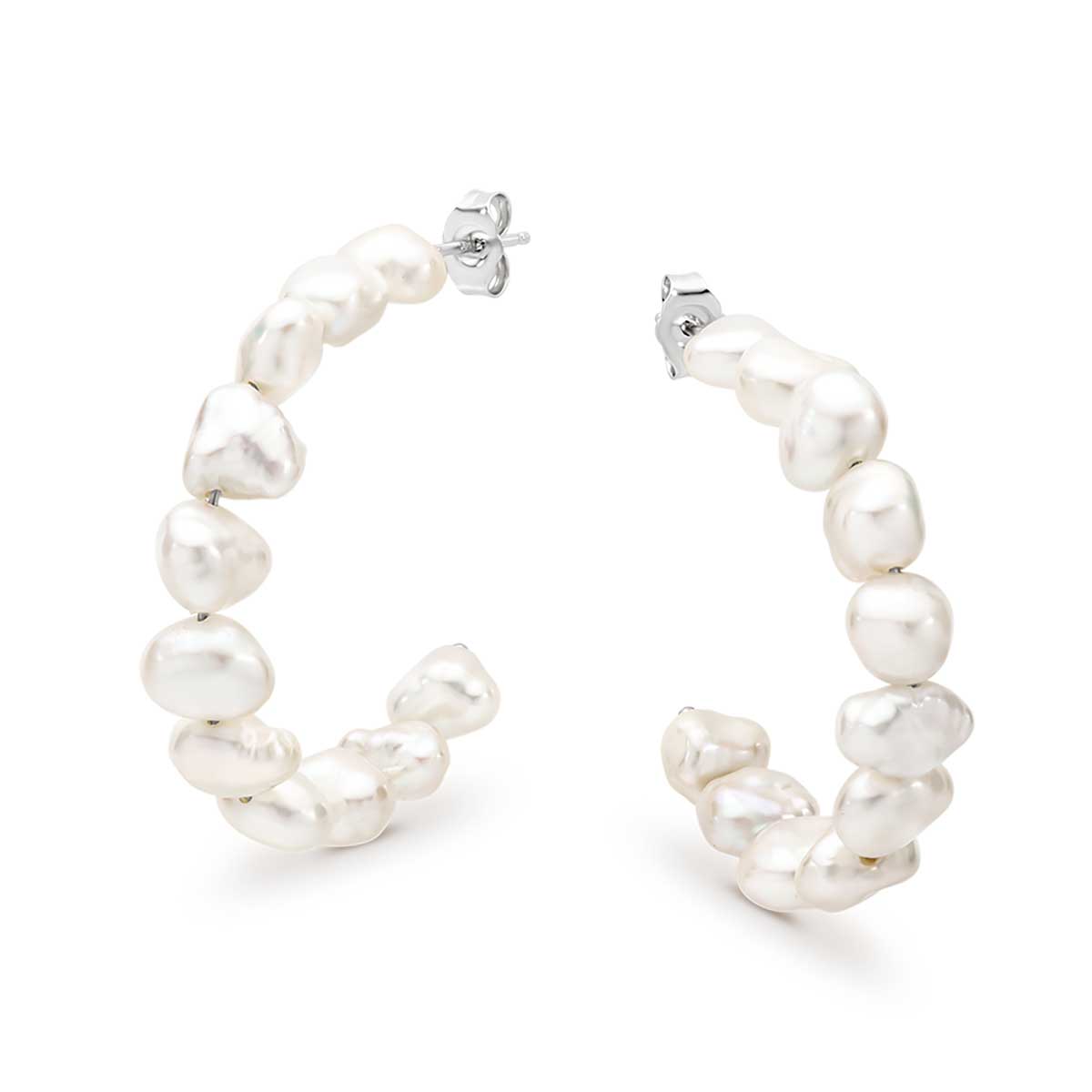 Sterling Silver Emily Hoop Earrings