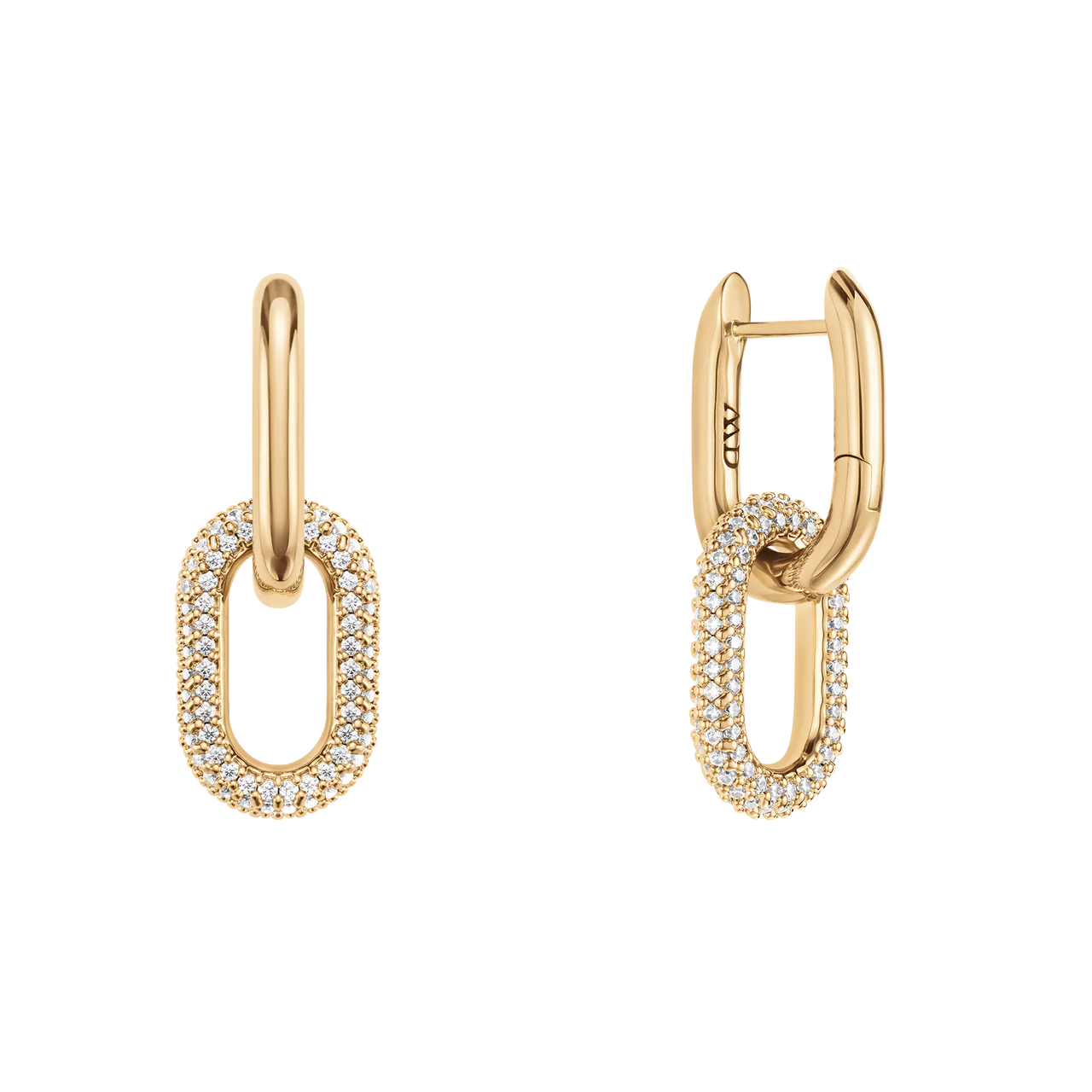 Daniel Wellington Crystal Link Gold Earrings