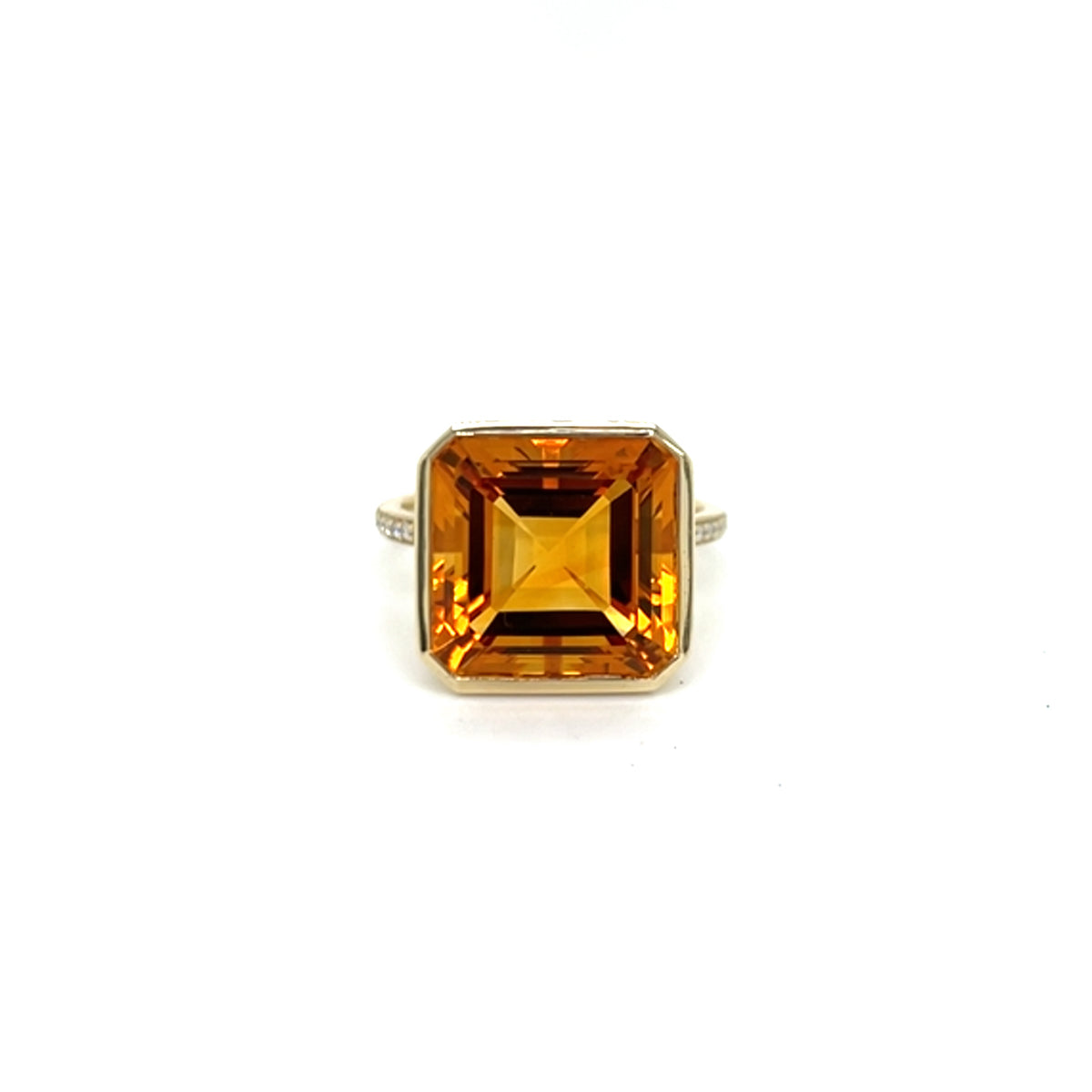Yellow Gold Citrine Ring