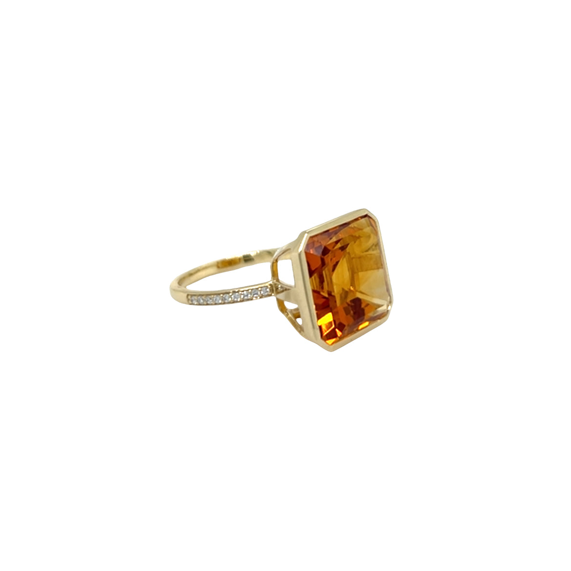 Yellow Gold Citrine Ring