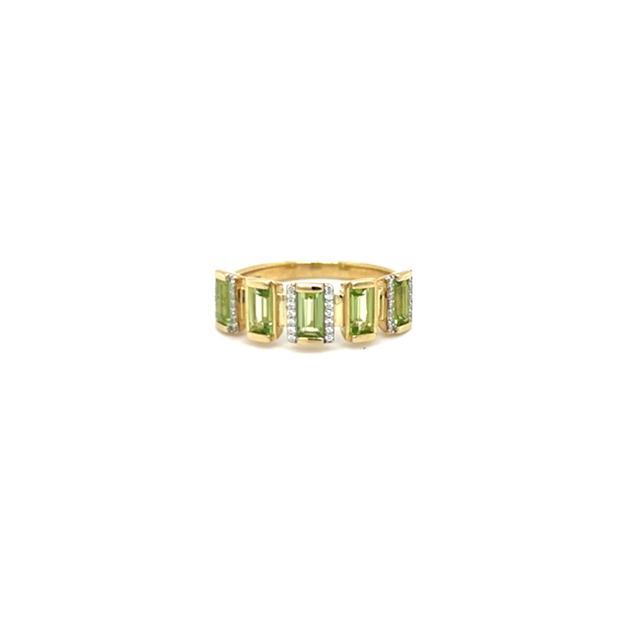 Yellow Gold Peridot Ring