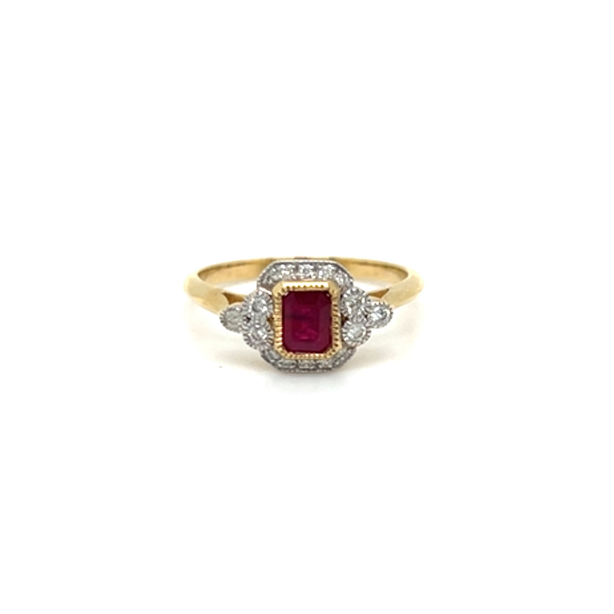 yellow gold ruby ring
