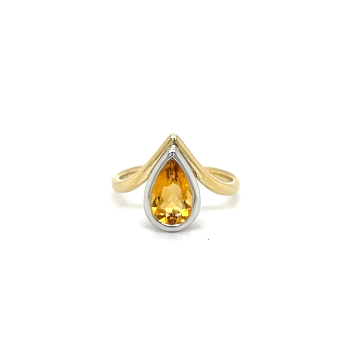 yellow Gold Citrine Ring