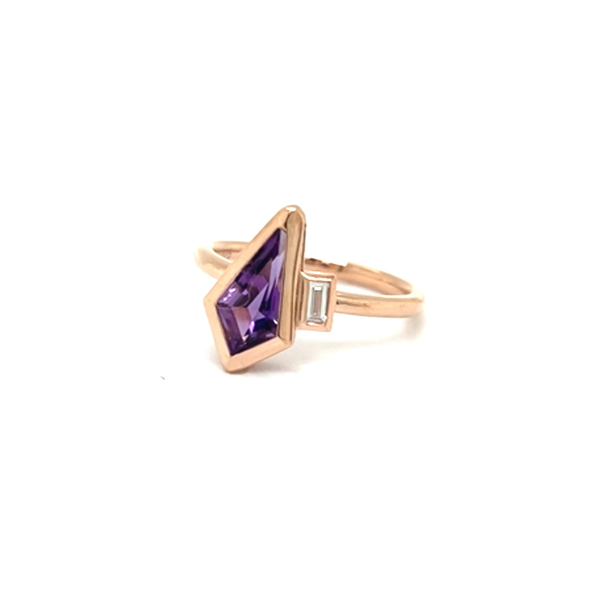 Rose Gold Amethyst Ring