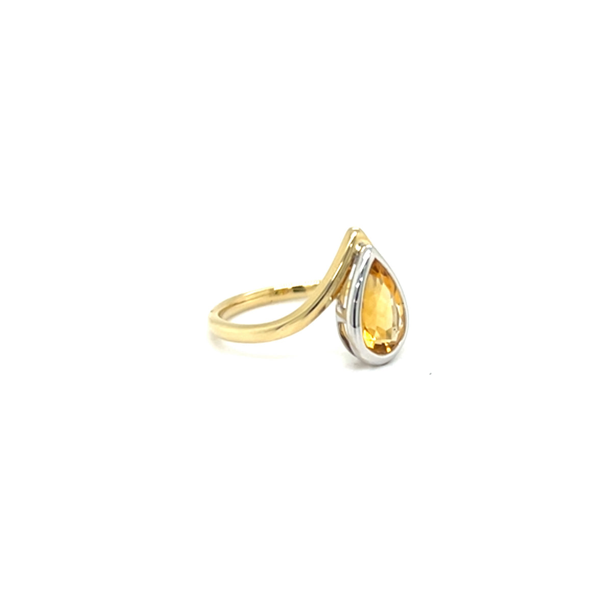 yellow Gold Citrine Ring