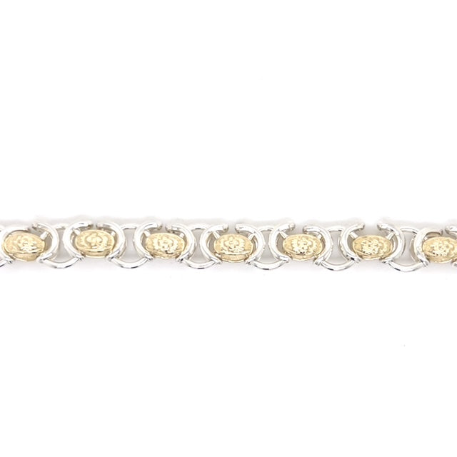 Yellow Gold and Silver Bracelet