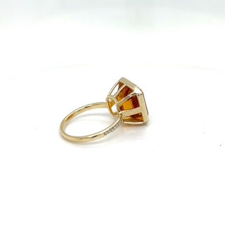 Yellow Gold Citrine Ring